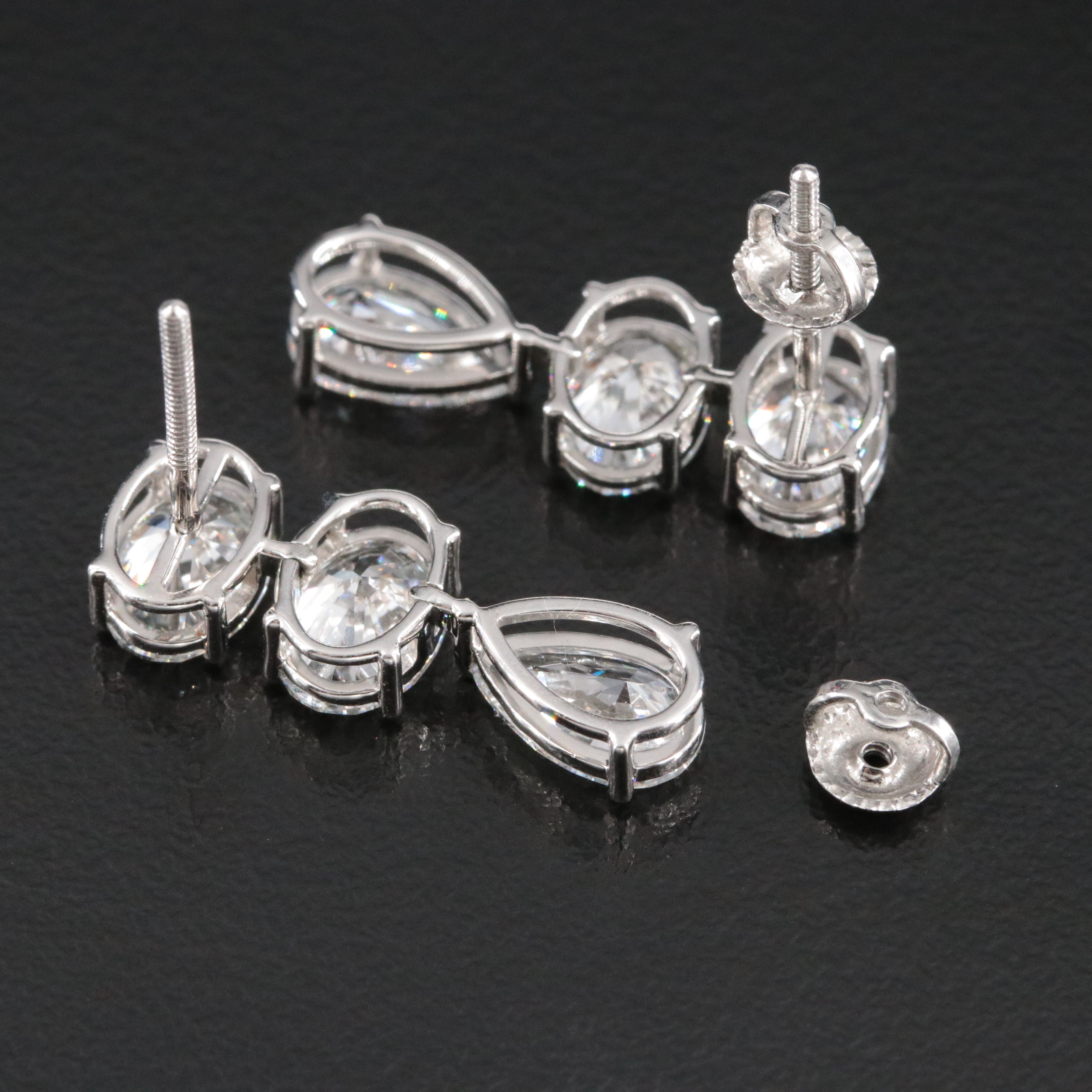 Platinum 5.75 CTW Lab Grown Diamond Earrings