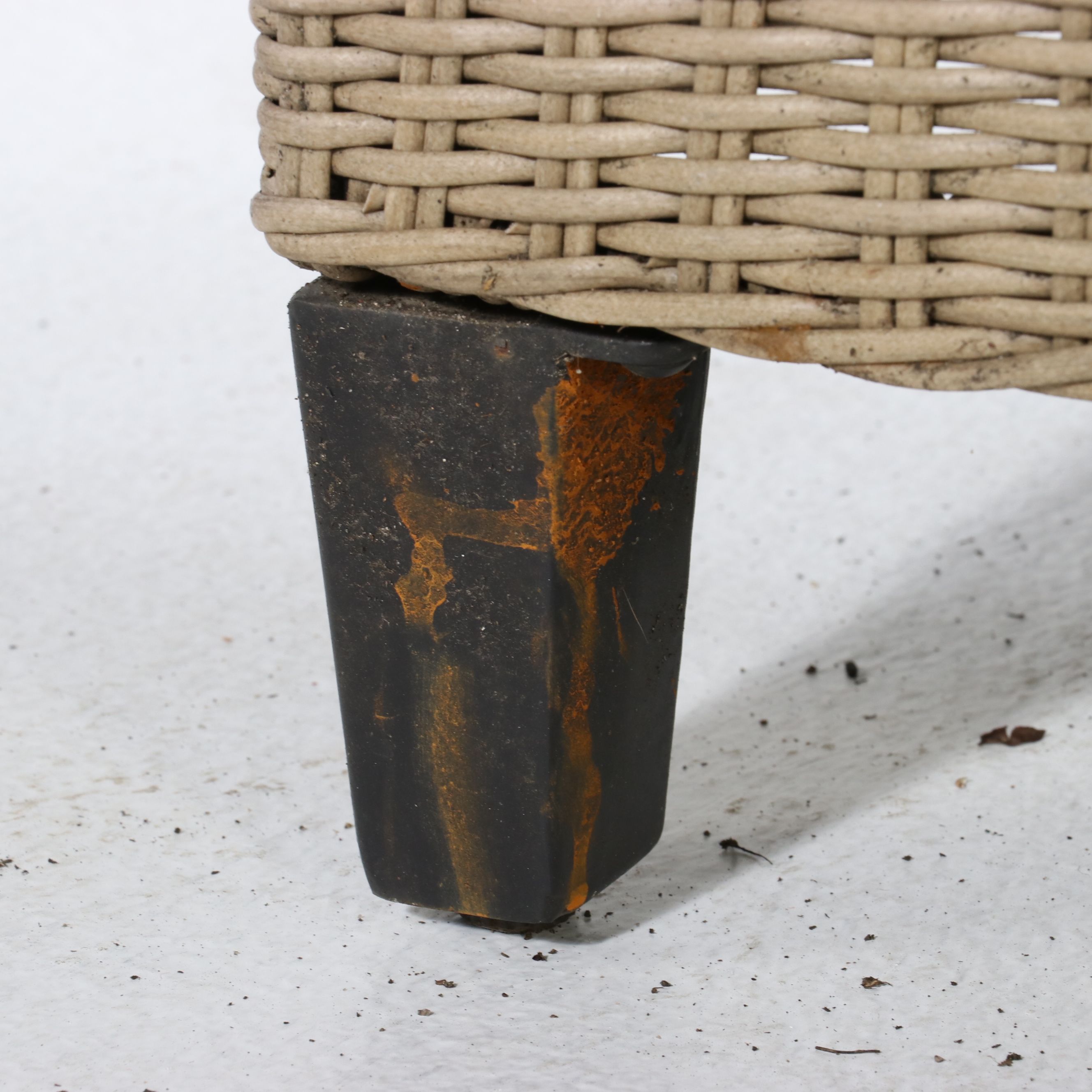 Resin Wicker Patio Sectional Sofa with Coffee Table and Threshold Cushions