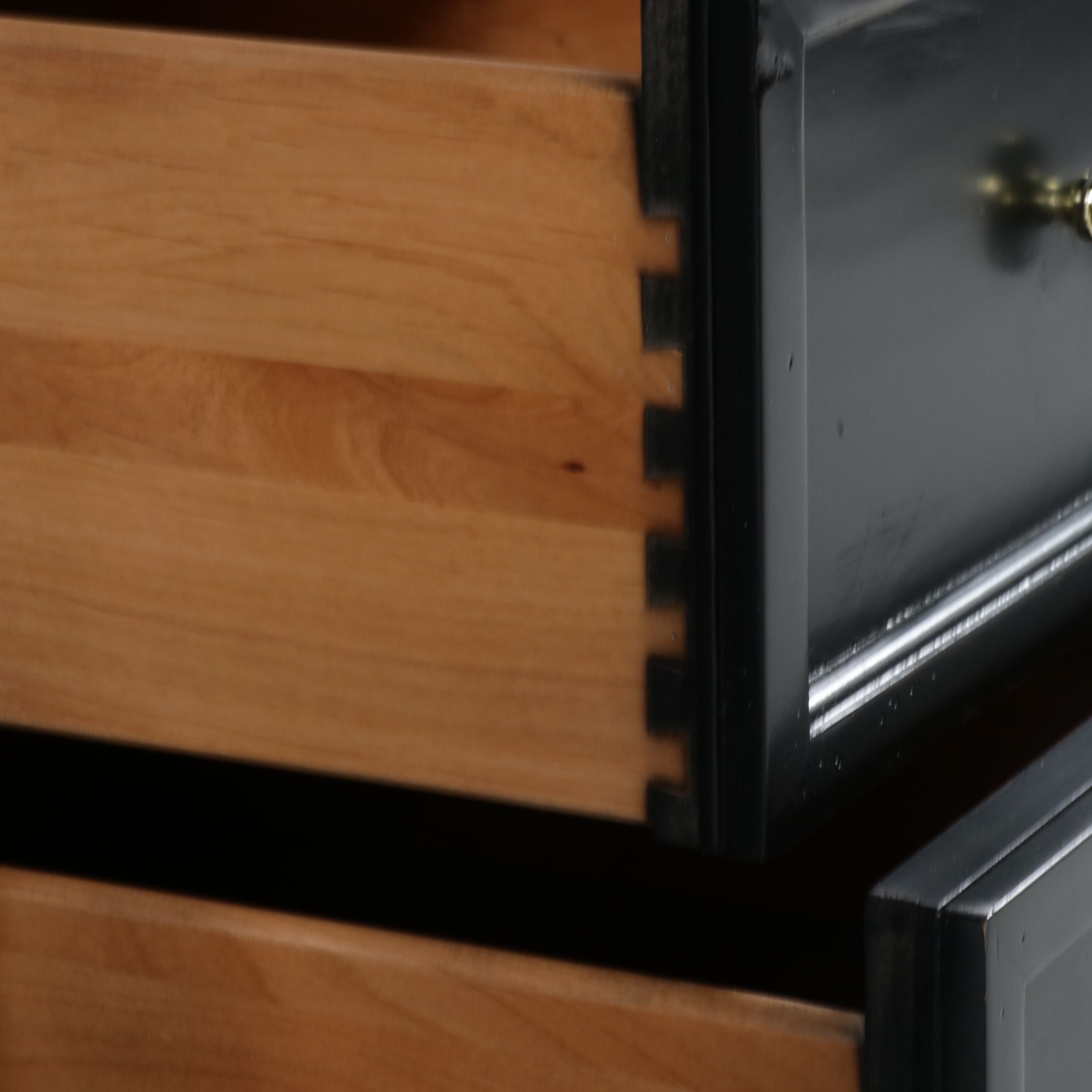 Ethan Allen "New Country" Black Media Cabinet, 2015