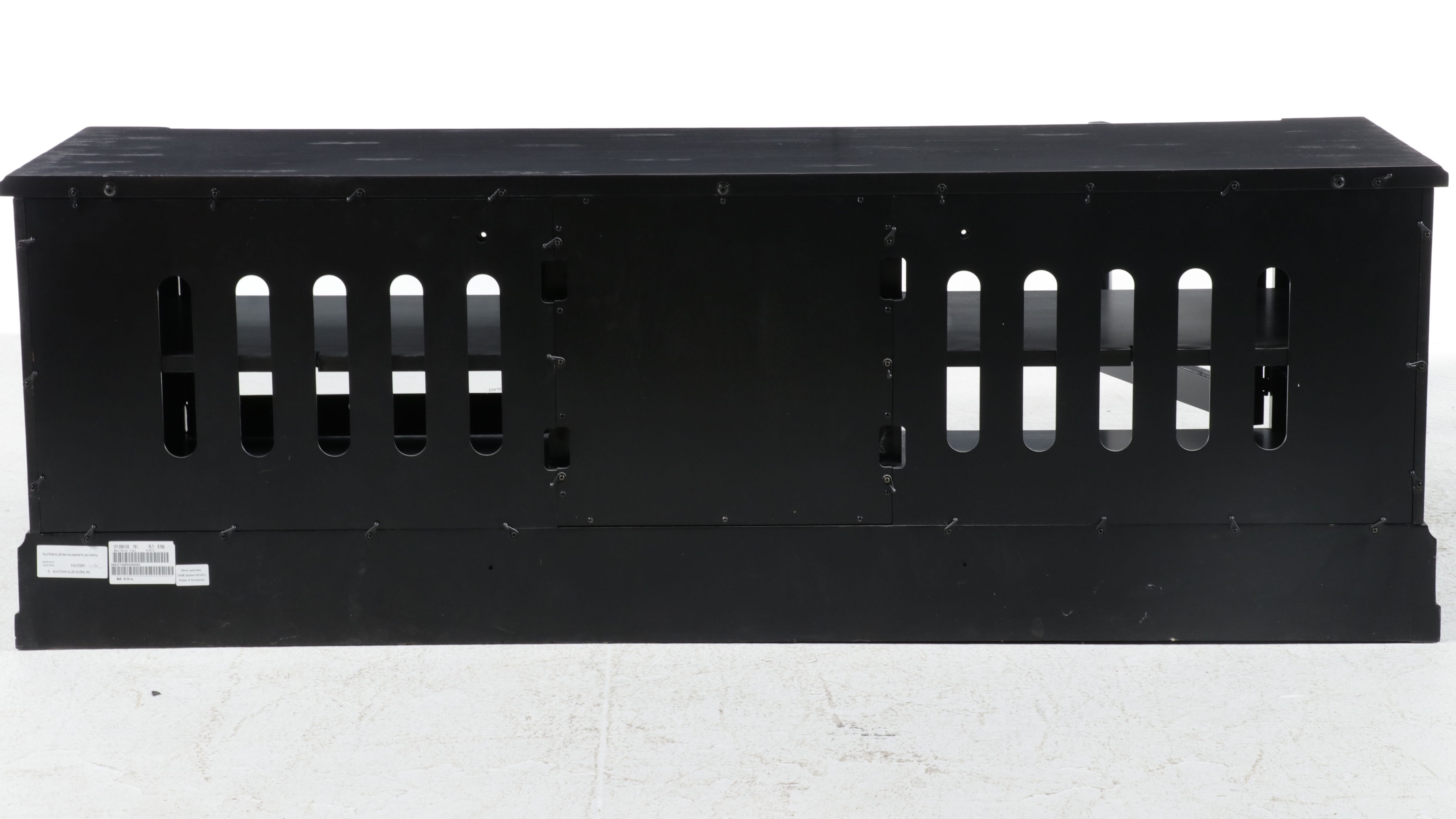 Ethan Allen "New Country" Black Media Cabinet, 2015