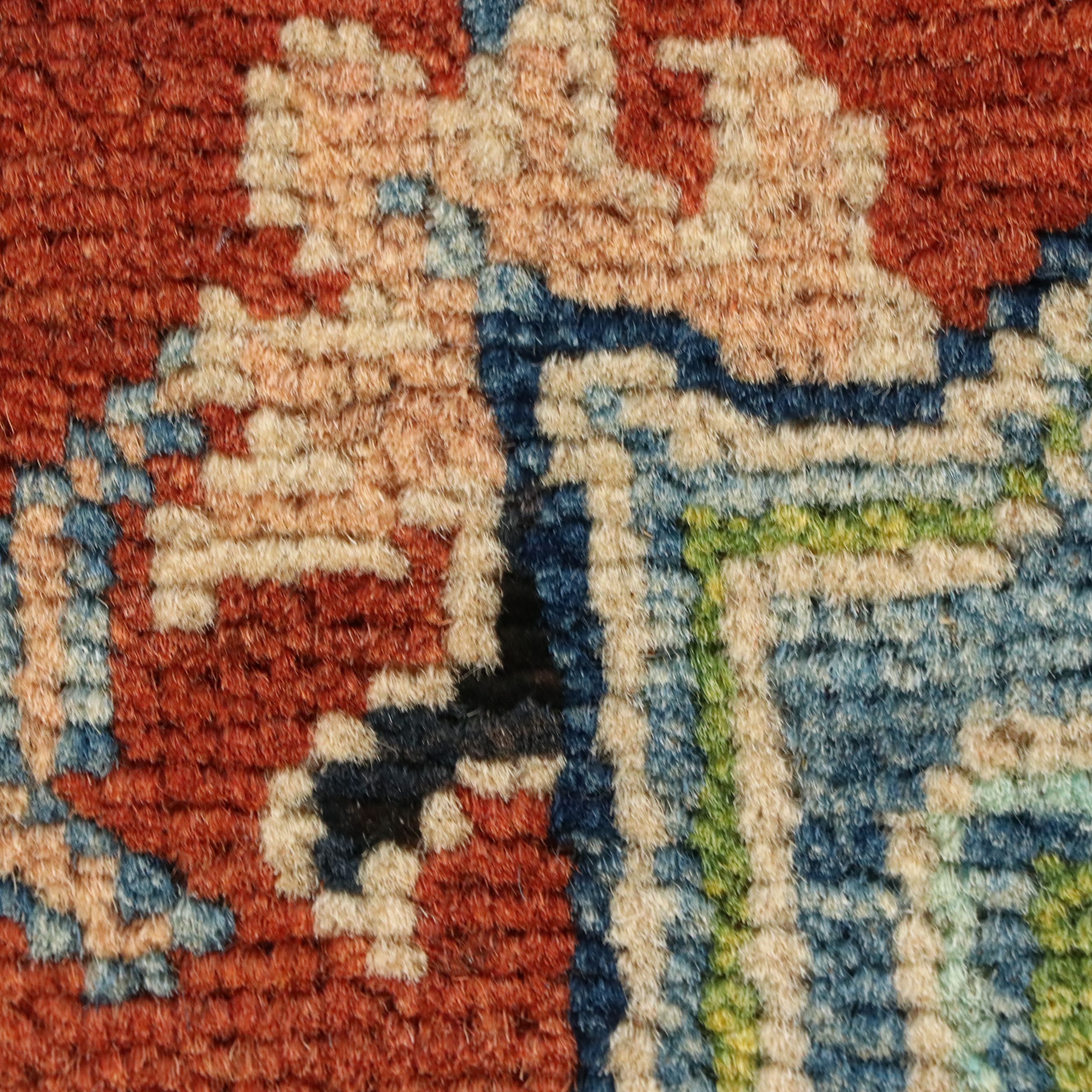 3' x 4'11 Hand-Knotted Afghan Kazak Accent Rug