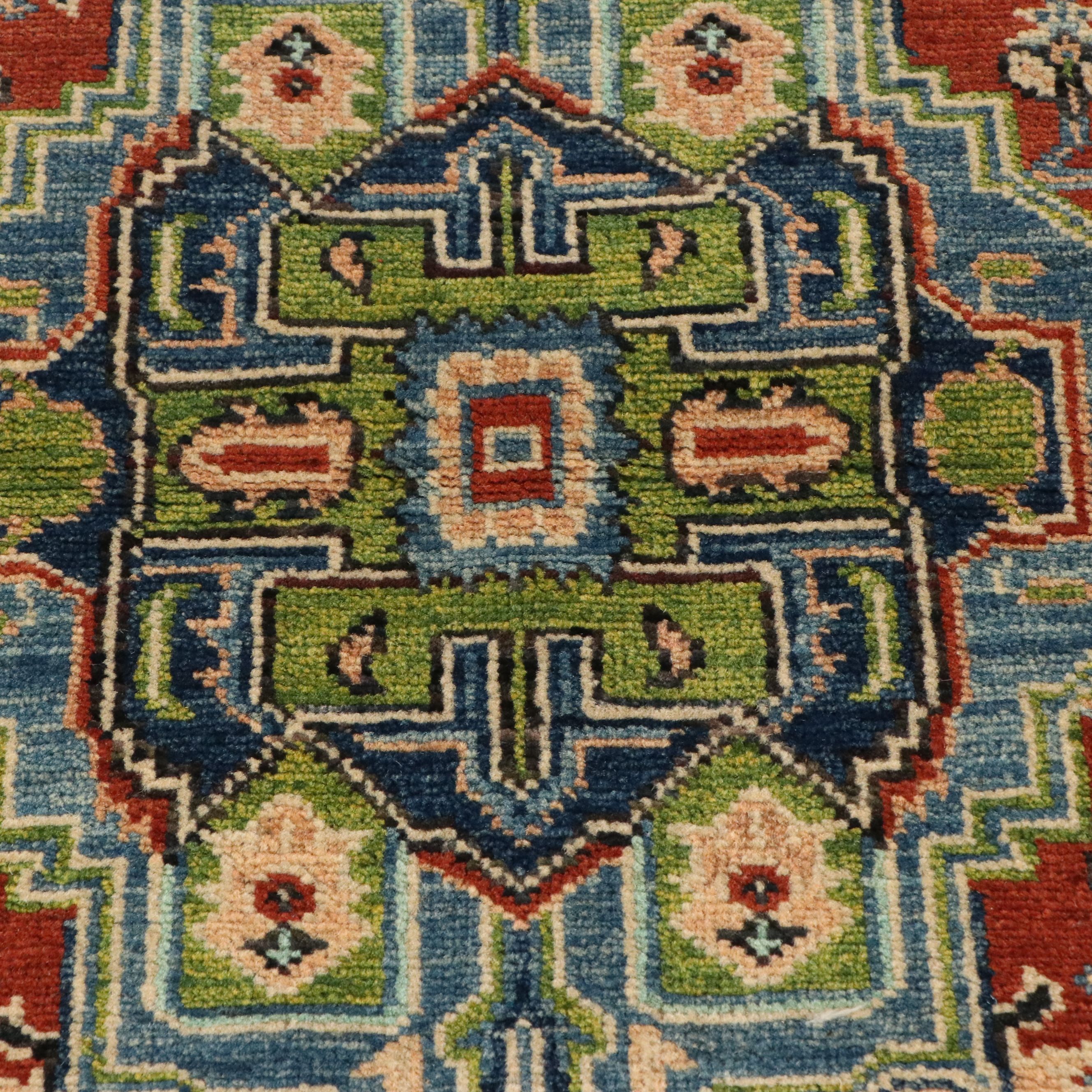 3' x 4'11 Hand-Knotted Afghan Kazak Accent Rug