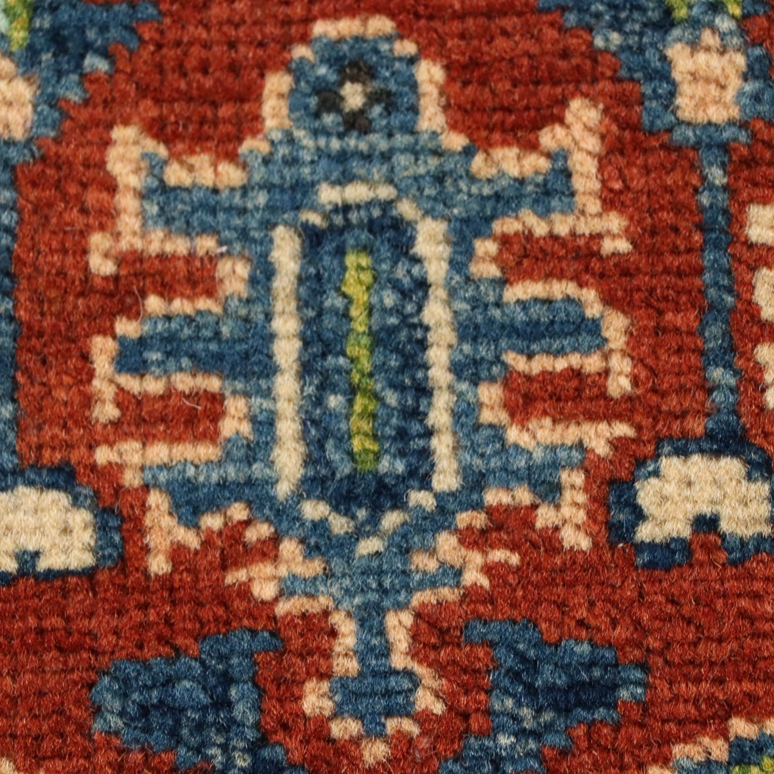 3' x 4'11 Hand-Knotted Afghan Kazak Accent Rug