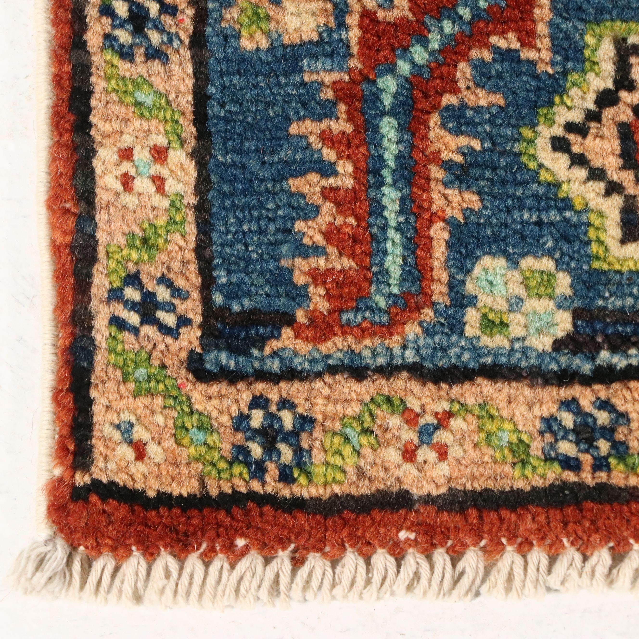 3' x 4'11 Hand-Knotted Afghan Kazak Accent Rug