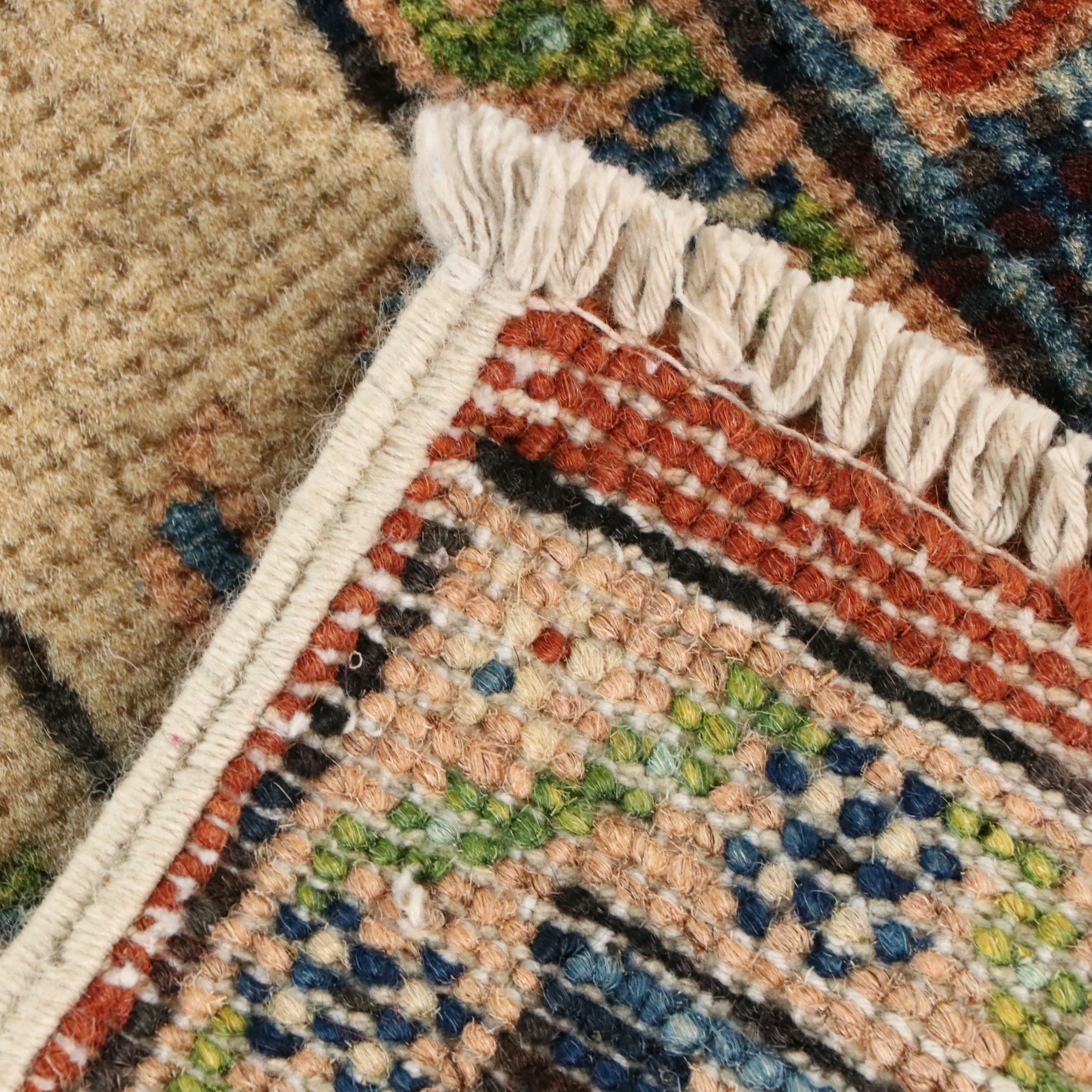 3' x 4'11 Hand-Knotted Afghan Kazak Accent Rug