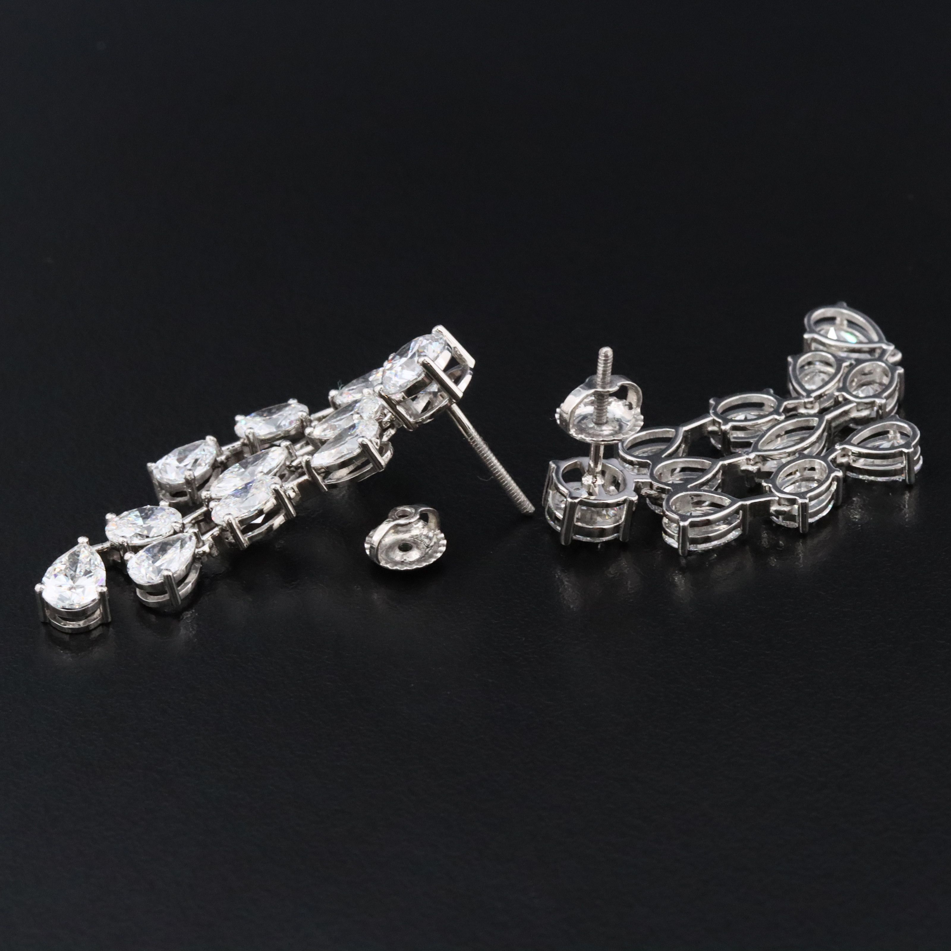 Platinum 9.61 CTW Lab Grown Diamond Earrings