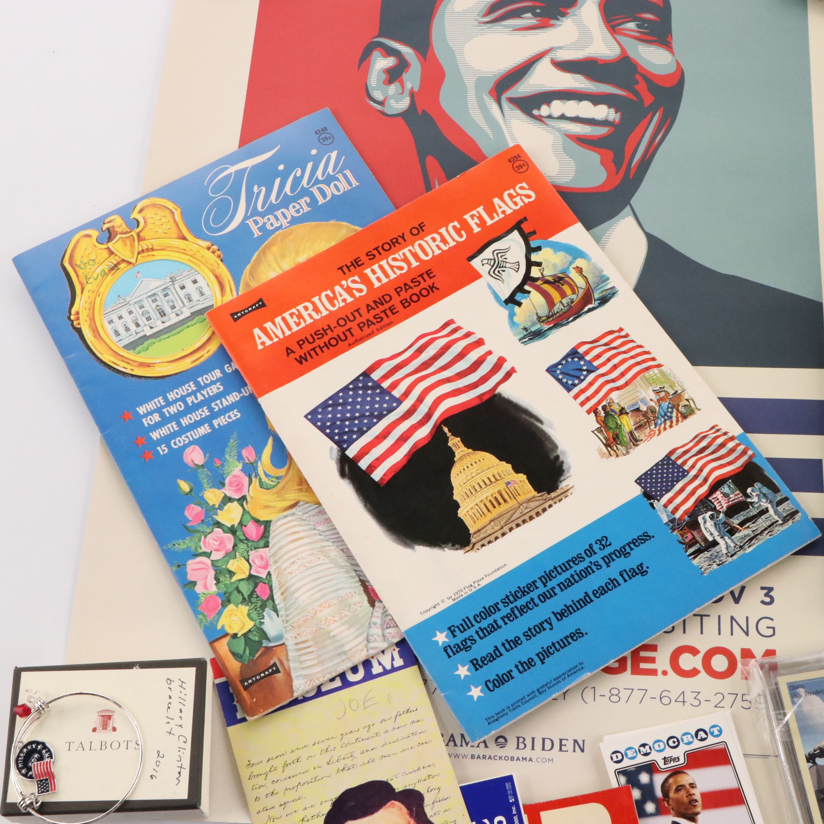 Barack Obama with Other Presidential Stickers, Posters and Collectibles