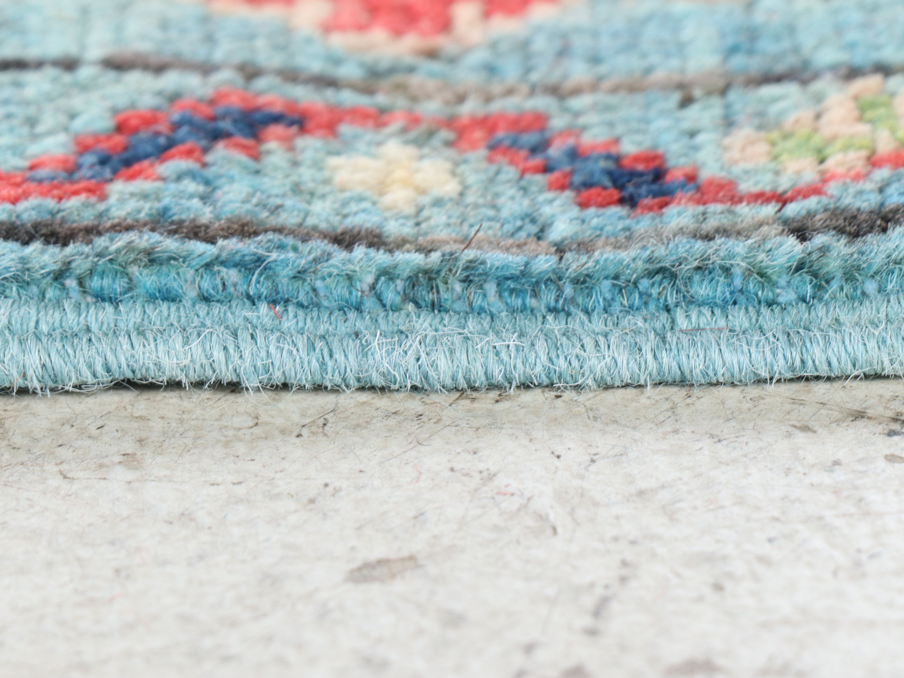 4'2 x 6'4 Hand-Knotted Afghan Kazak Area Rug