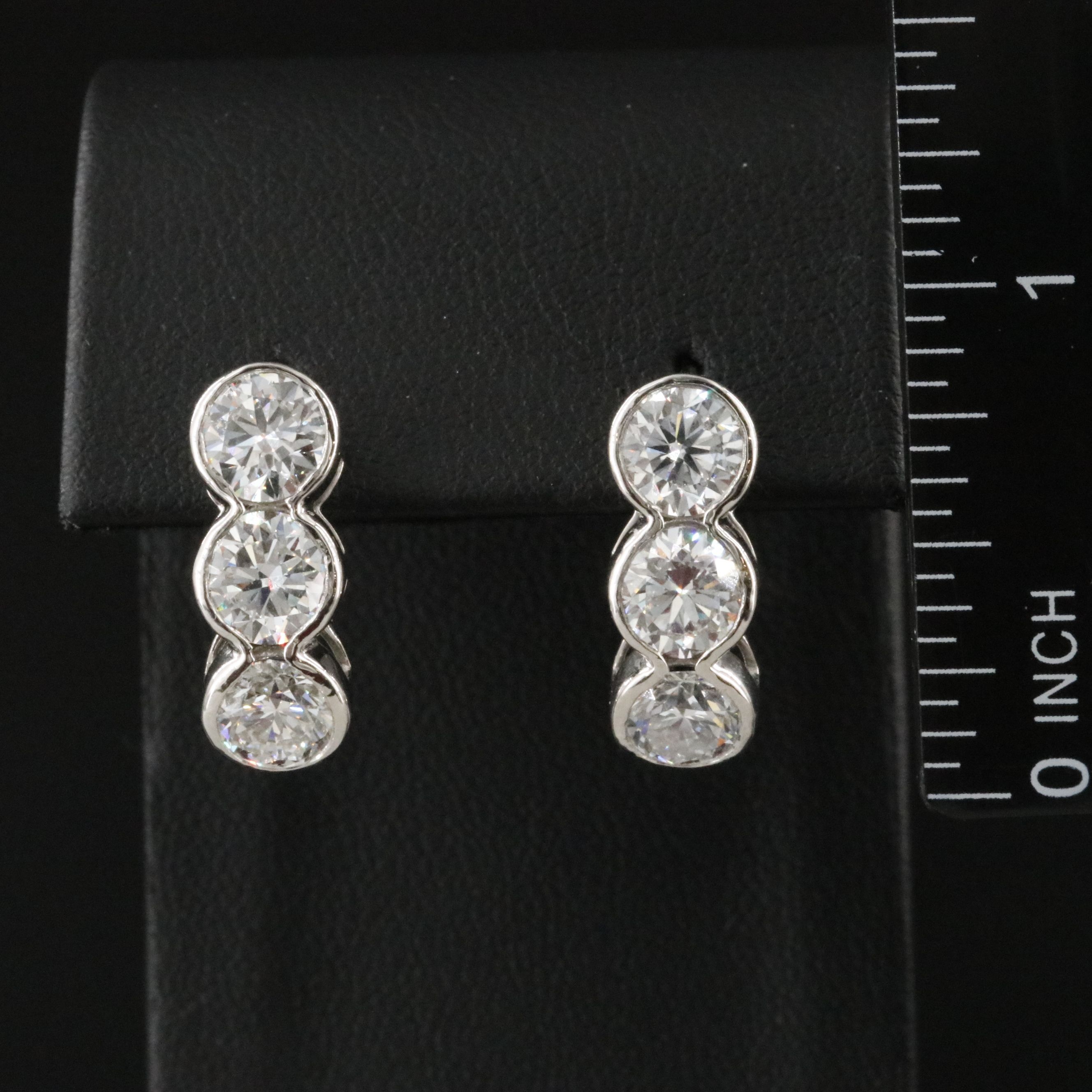 Platinum 5.94 CTW Lab Grown Diamond Earrings