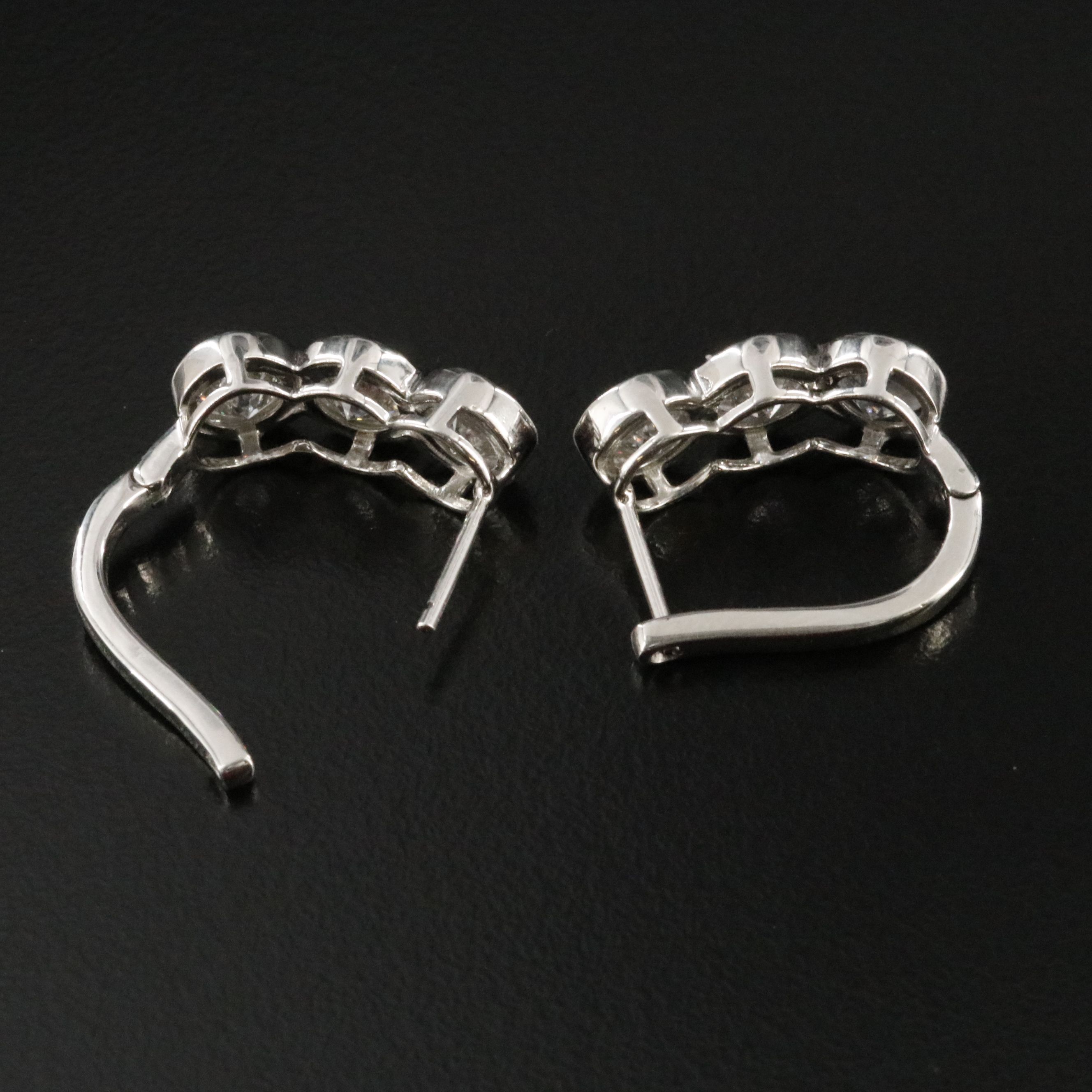 Platinum 5.94 CTW Lab Grown Diamond Earrings