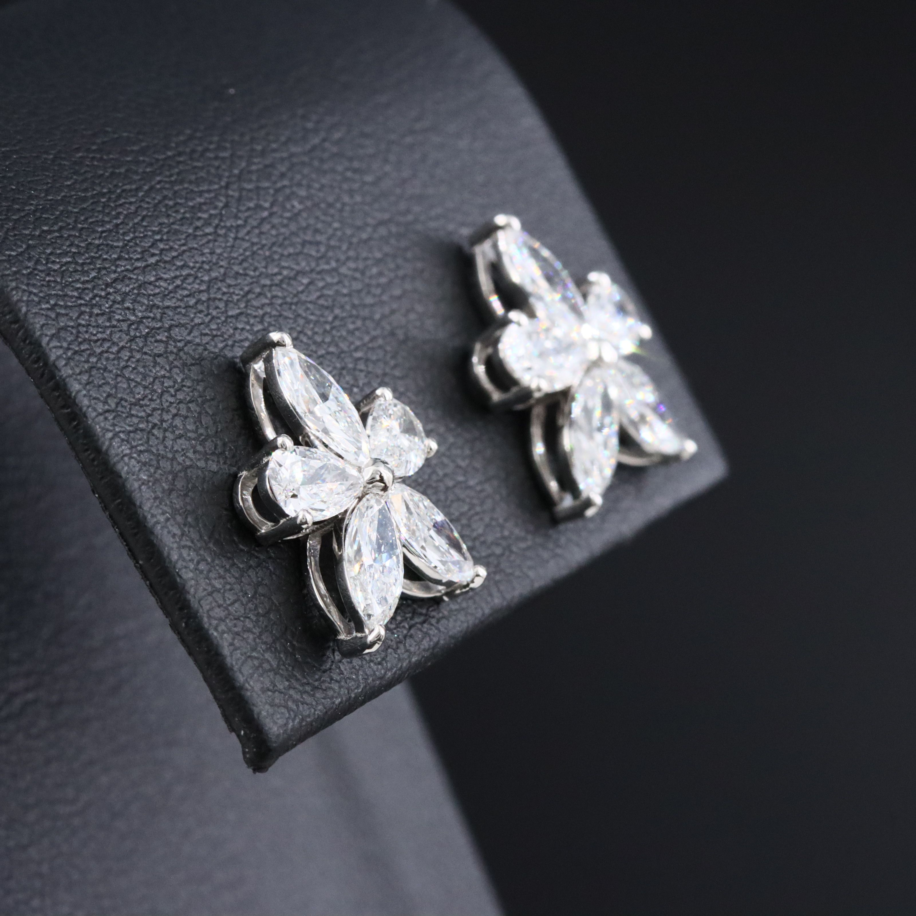 Platinum 2.75 CTW Lab Grown Diamond Earrings