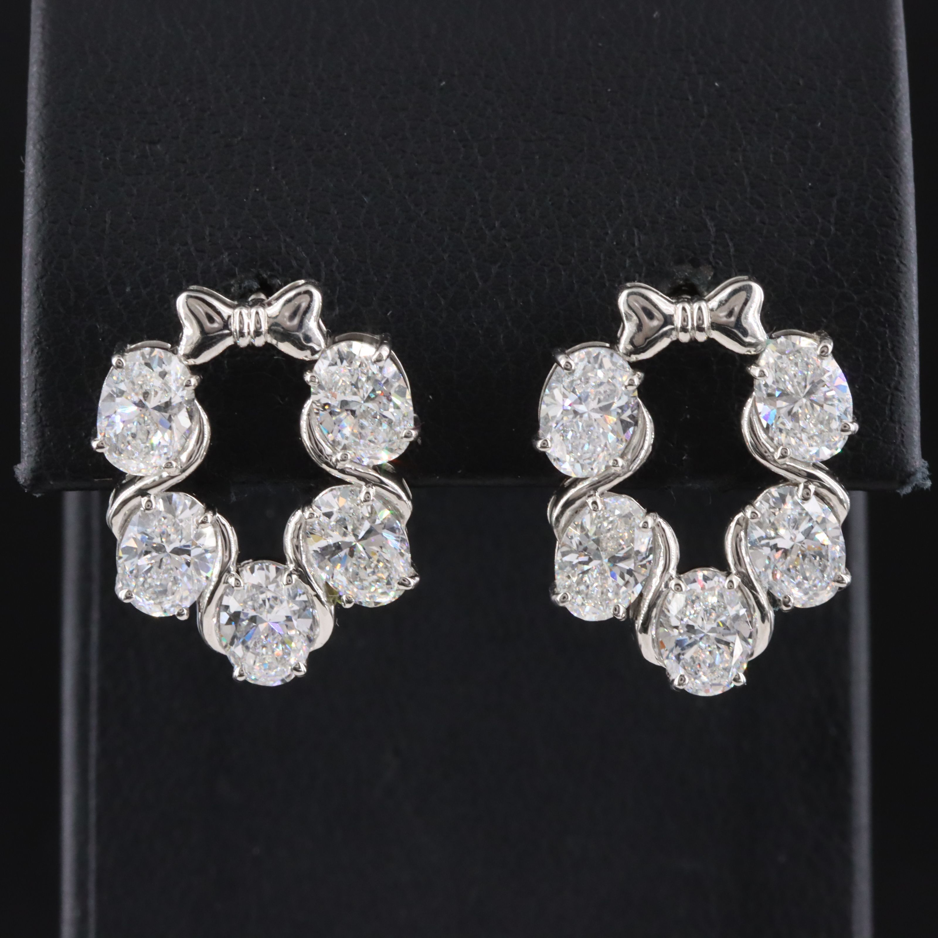 Platinum 4.98 CTW Lab Grown Diamond Earrings