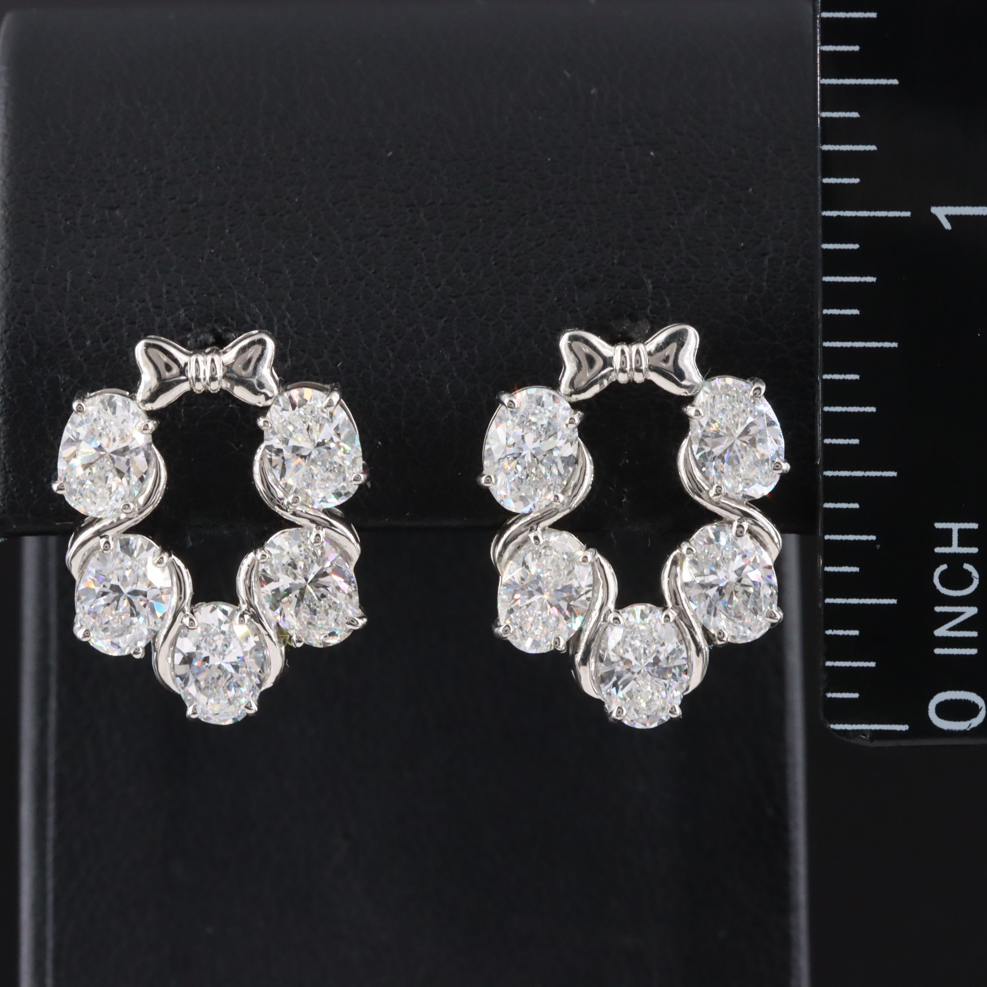 Platinum 4.98 CTW Lab Grown Diamond Earrings