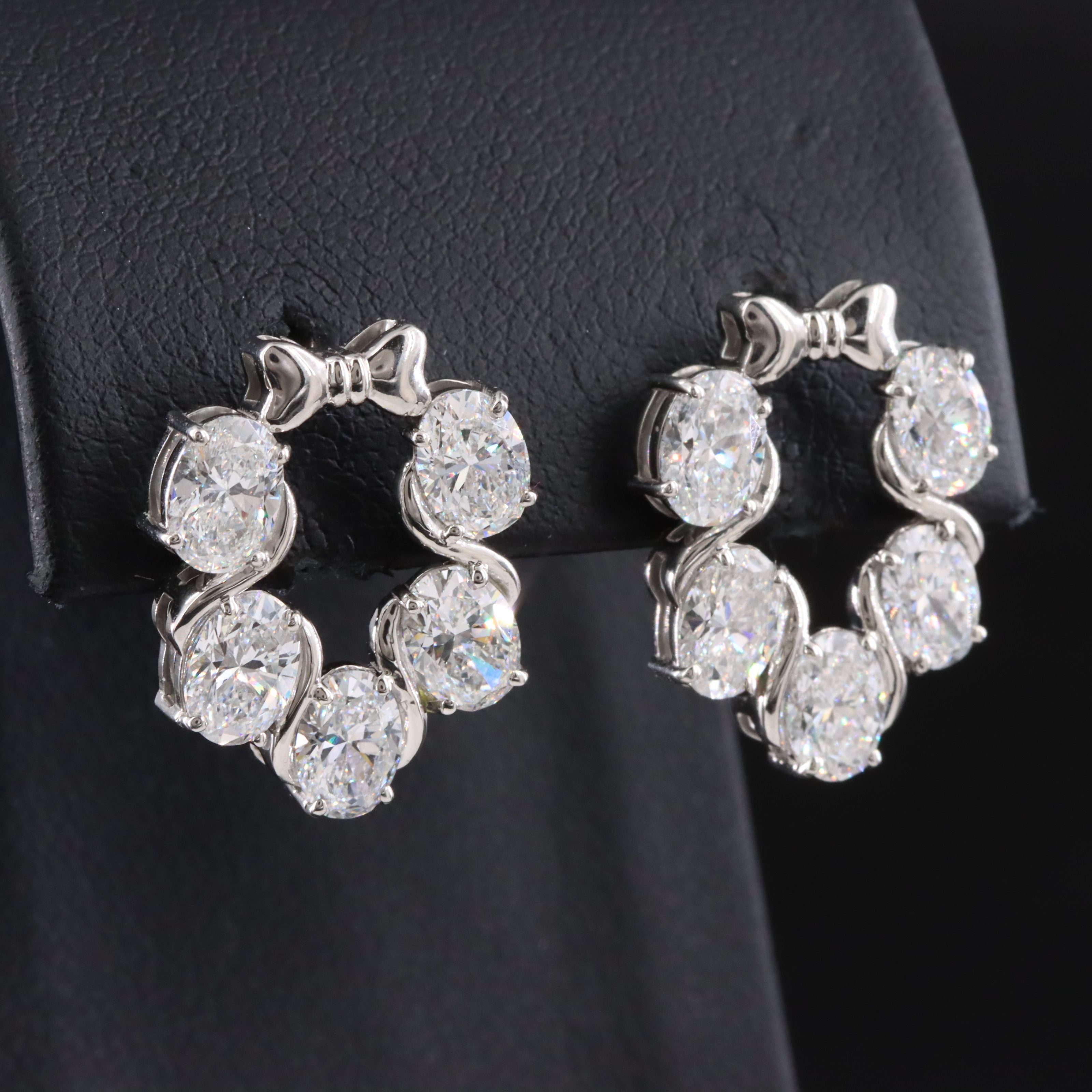 Platinum 4.98 CTW Lab Grown Diamond Earrings