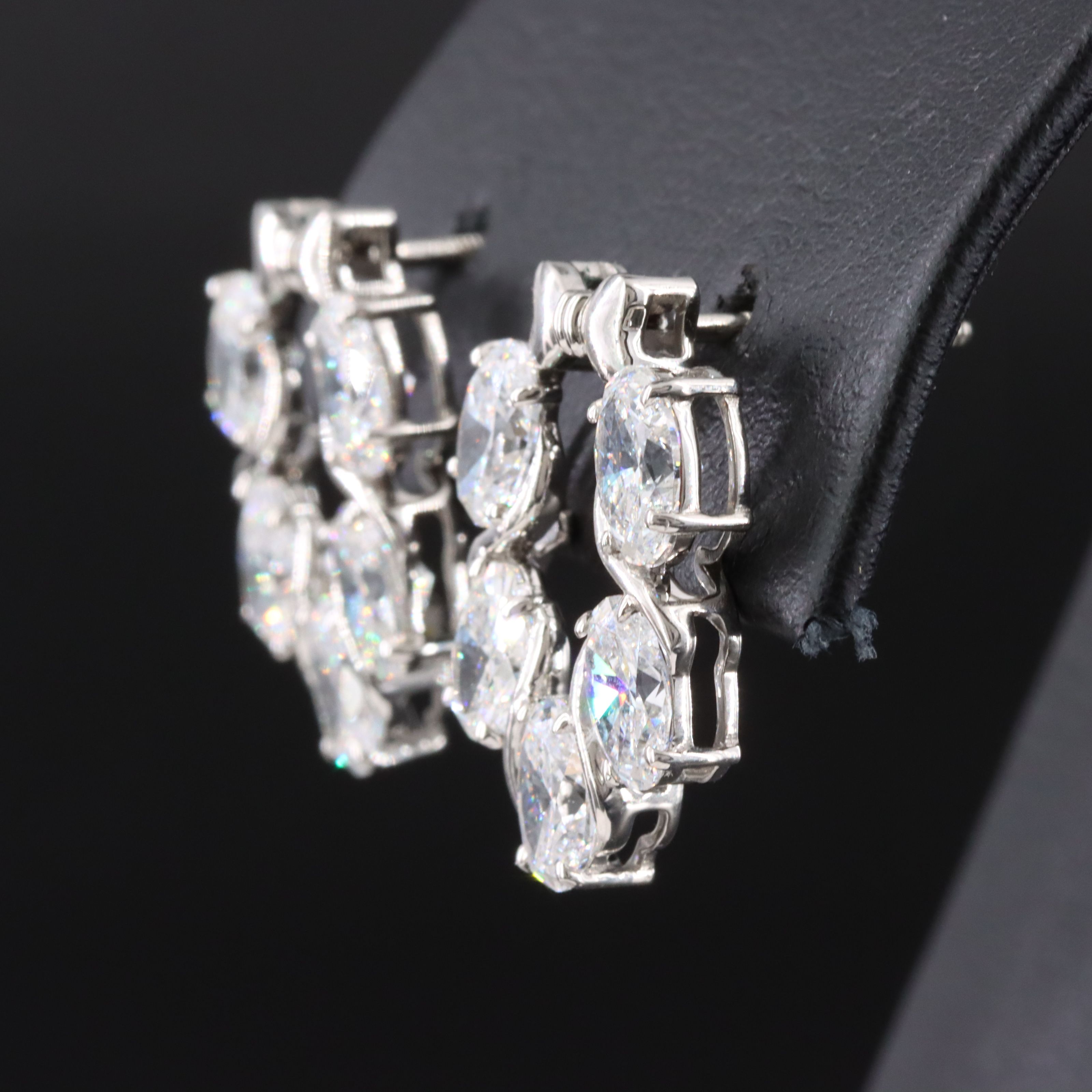 Platinum 4.98 CTW Lab Grown Diamond Earrings