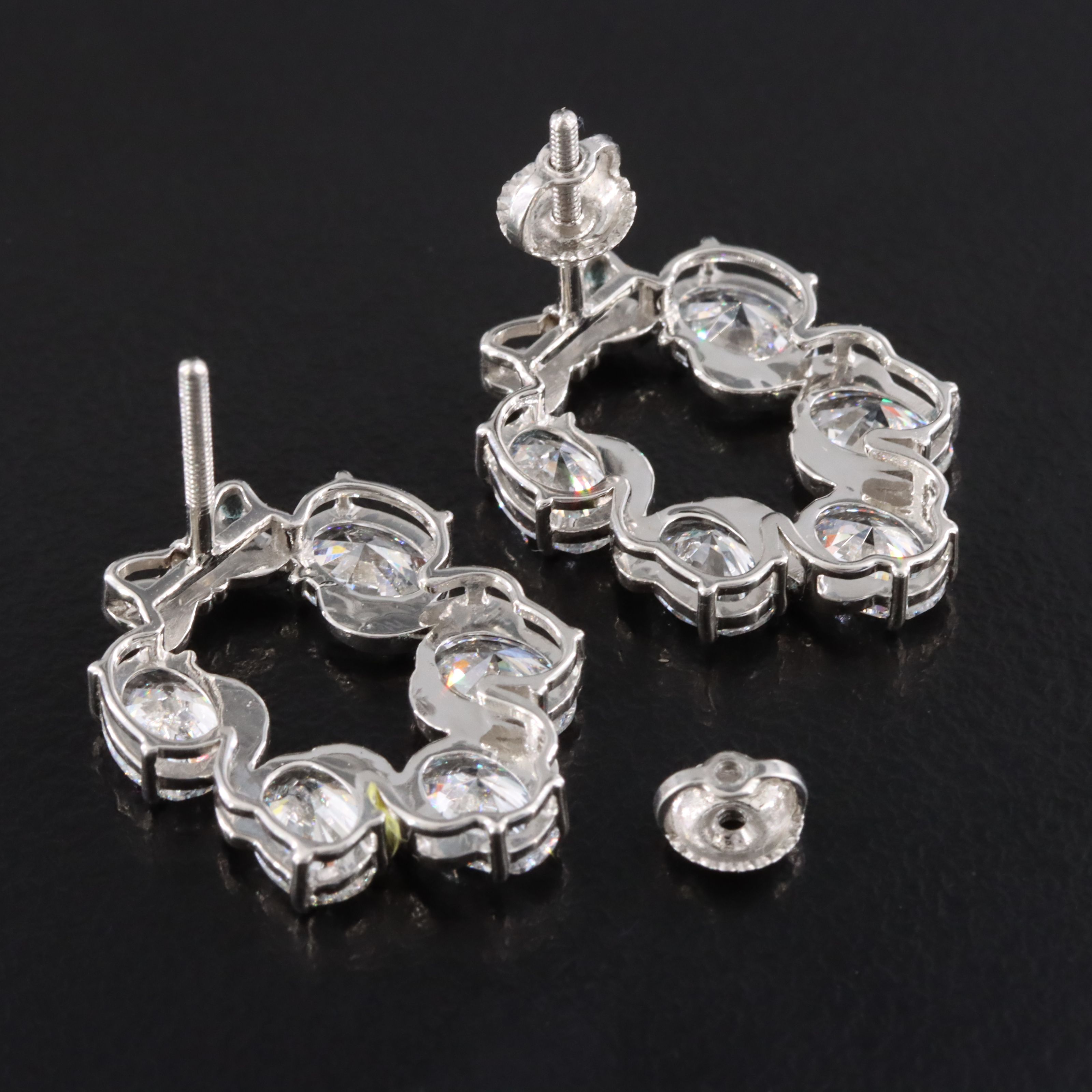 Platinum 4.98 CTW Lab Grown Diamond Earrings