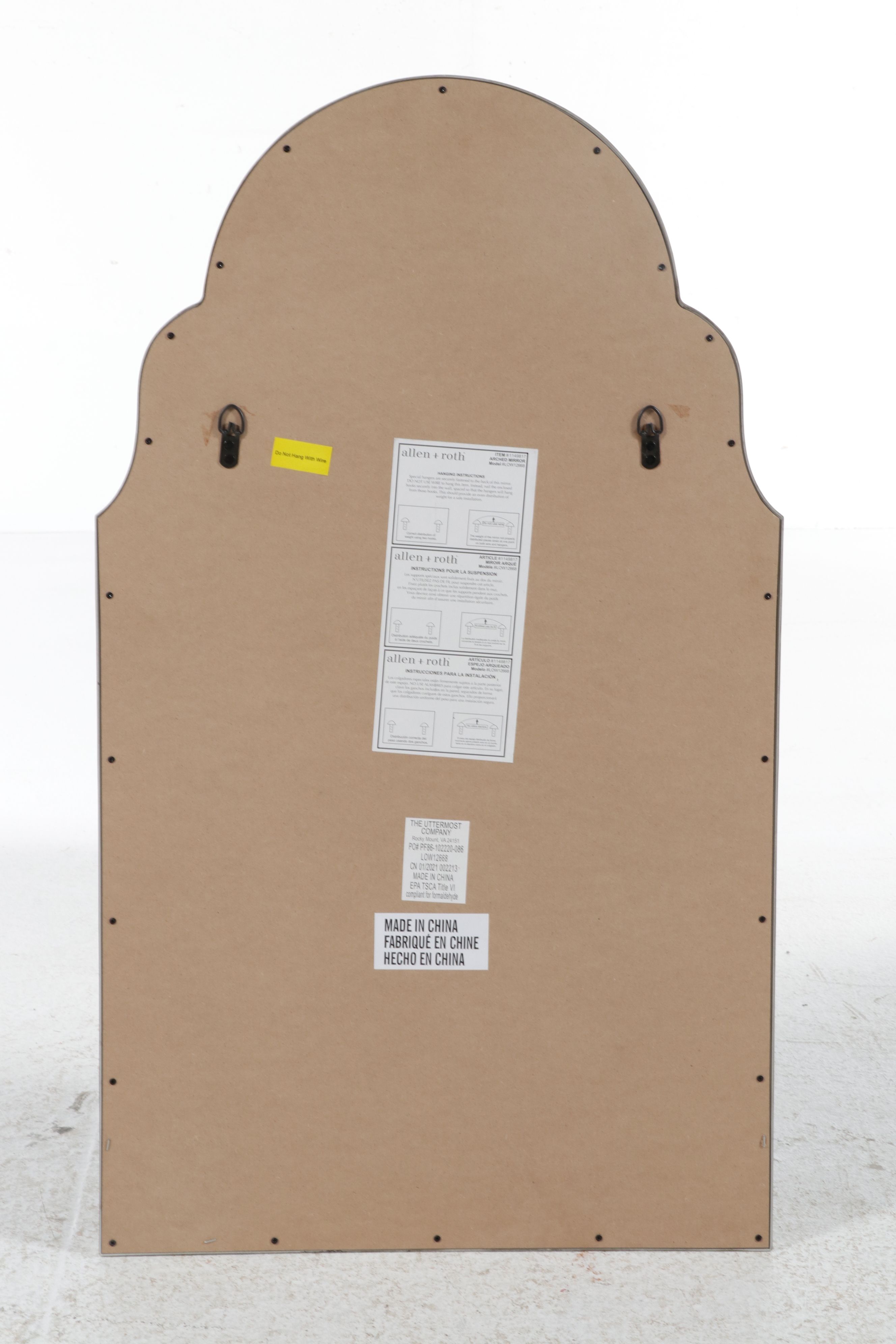 Allen + Roth Silver Tone Arched Wall Mirror