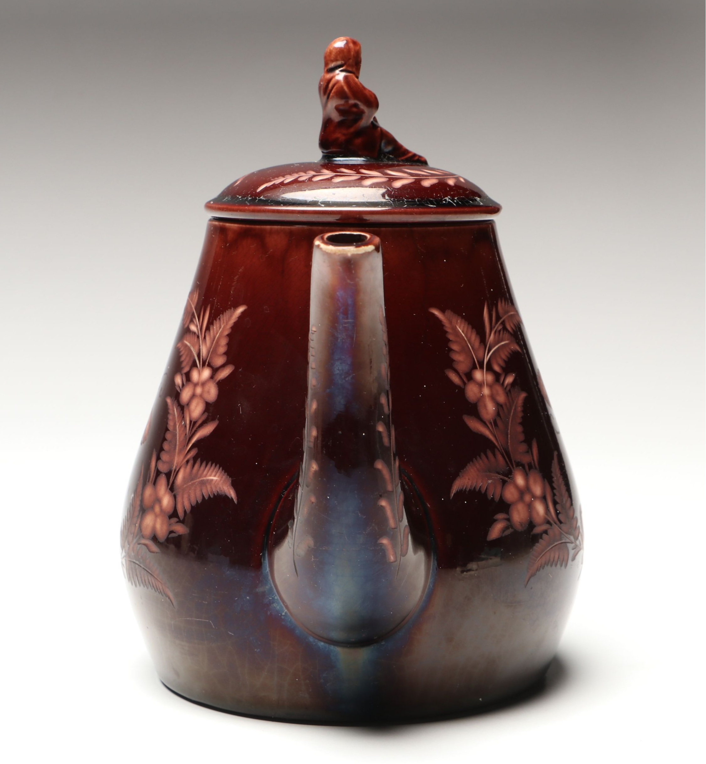 English Style Vigornian Ware Rockingham Teapot, Late 19th Century