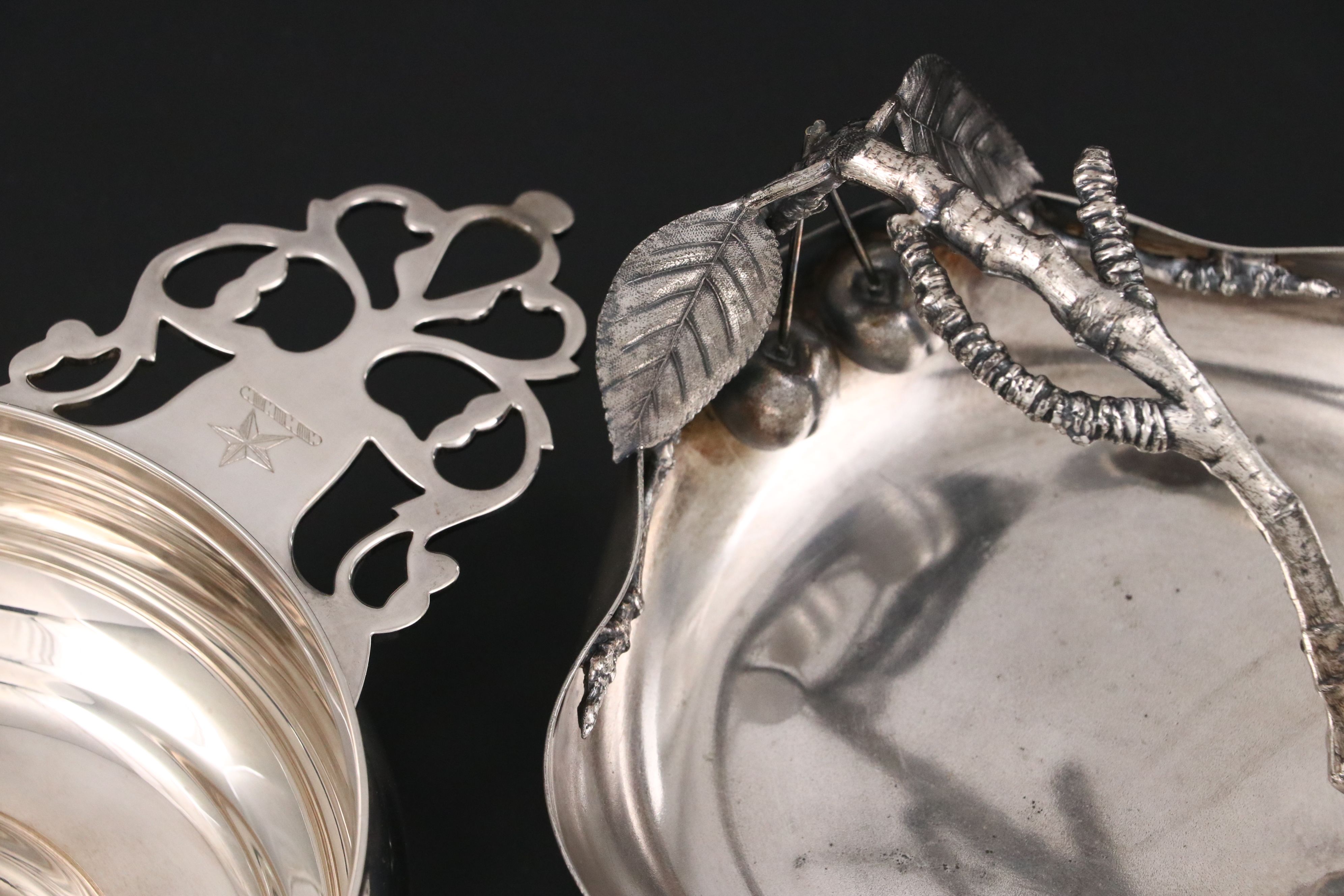 Webster Sterling Handle Bottle Opener with Chick Napkin Ring and Other Tableware