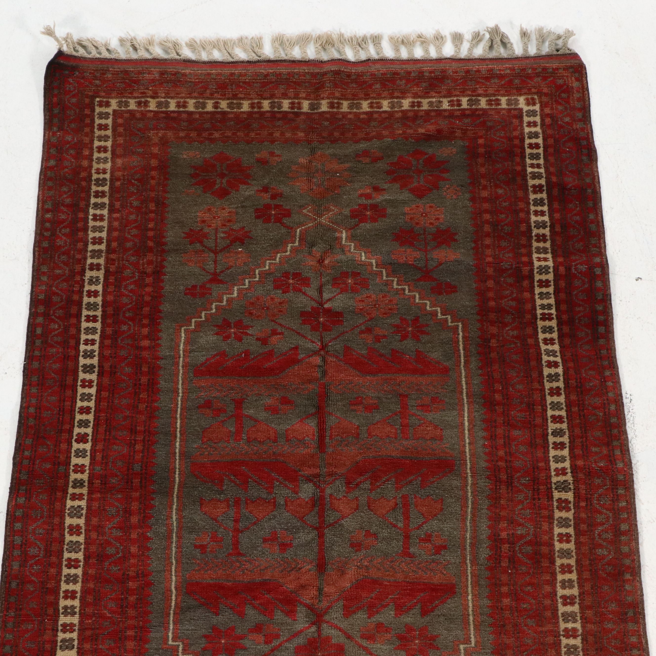3'5 x 6'11 Hand-Knotted Afghan Baluch Area Rug