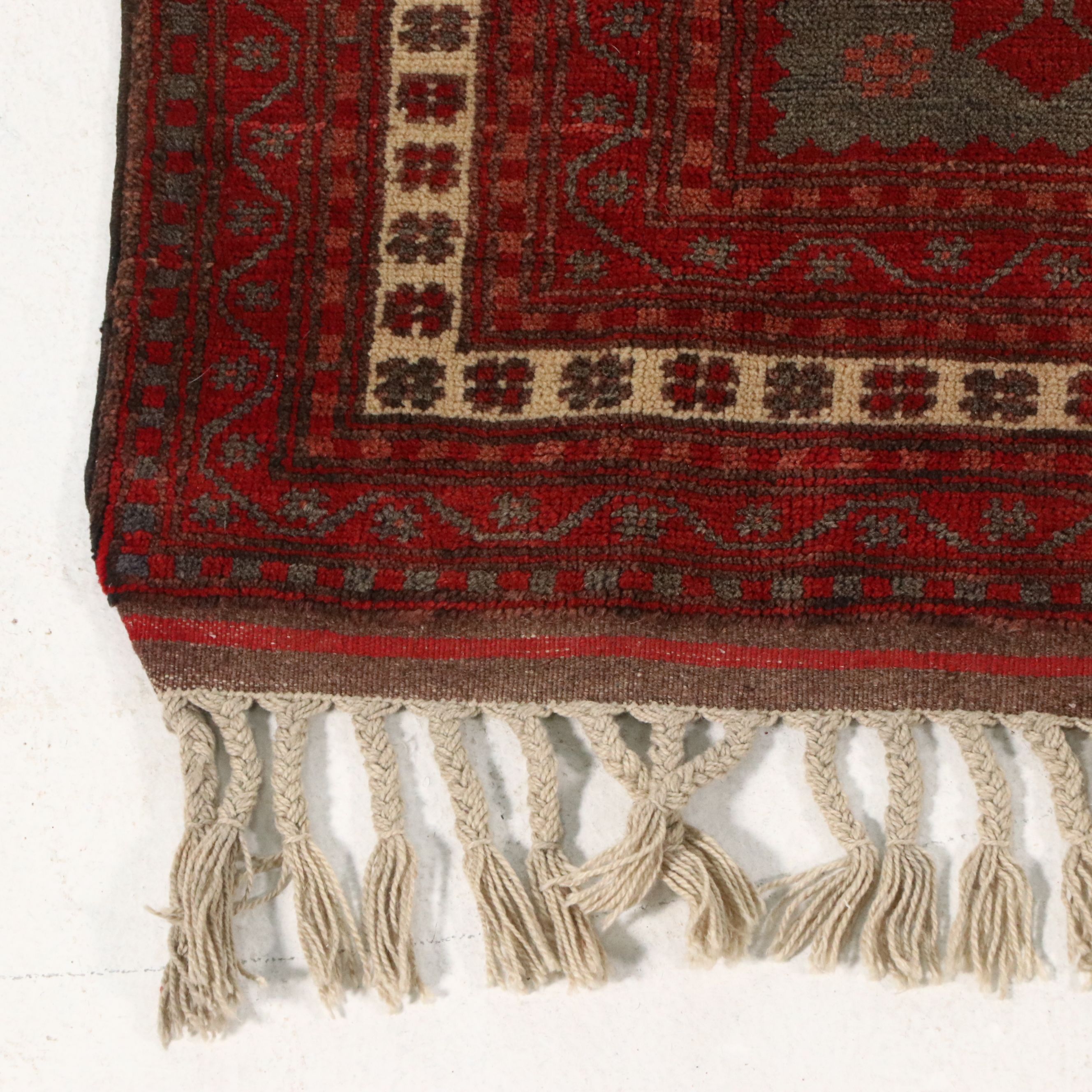 3'5 x 6'11 Hand-Knotted Afghan Baluch Area Rug