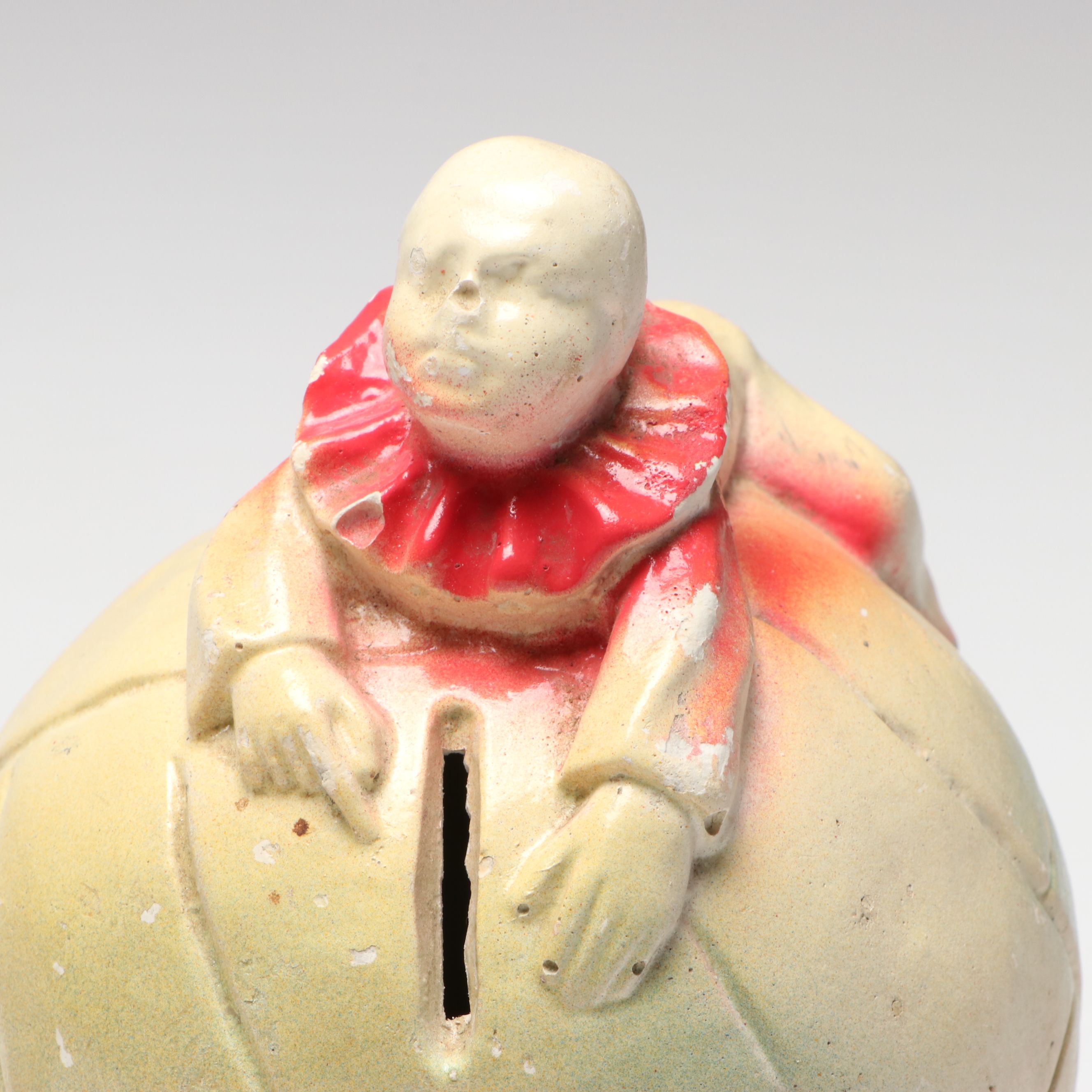 Charlie McCarthy Chalkware Carnival Figure with Bank and Eagle Shakers