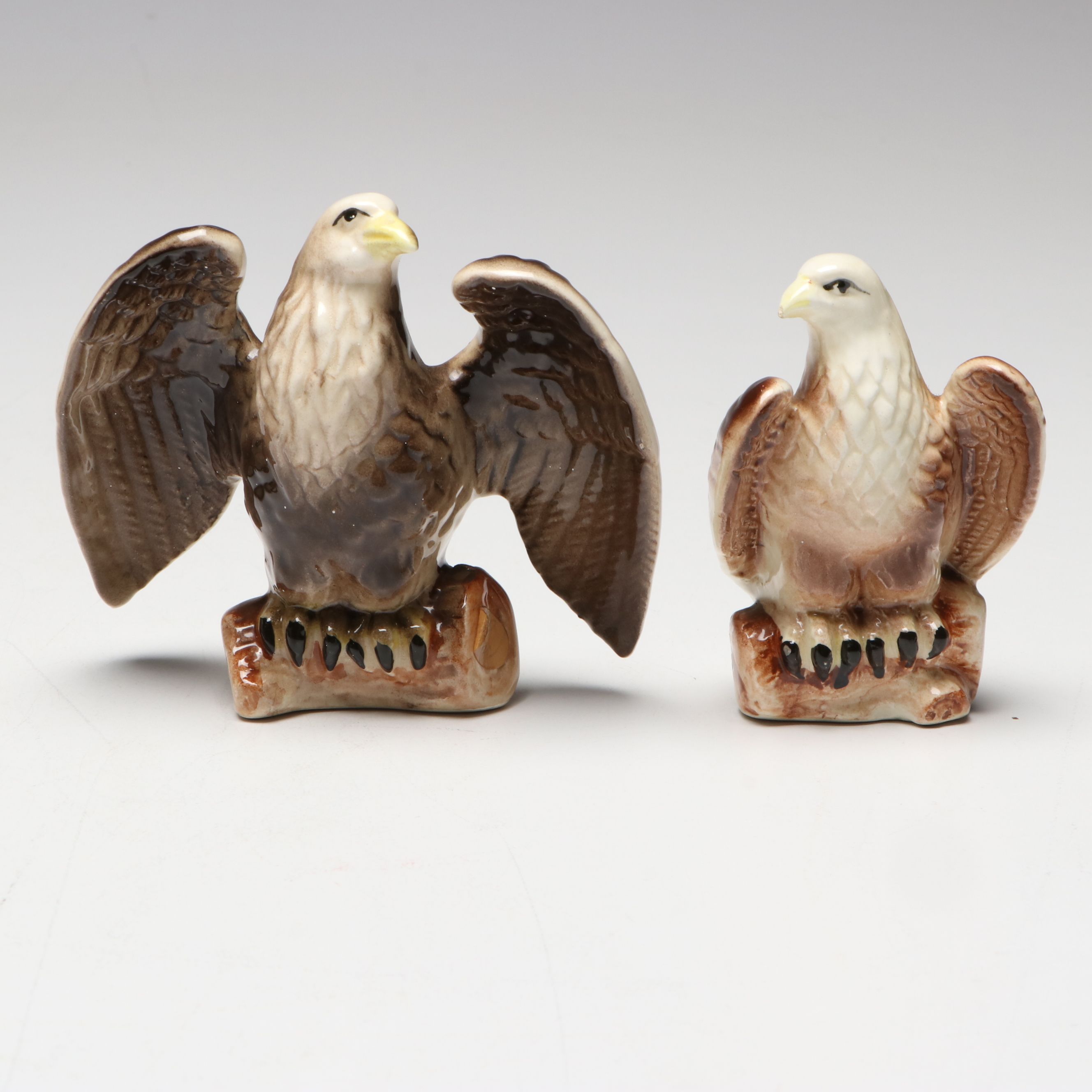 Charlie McCarthy Chalkware Carnival Figure with Bank and Eagle Shakers