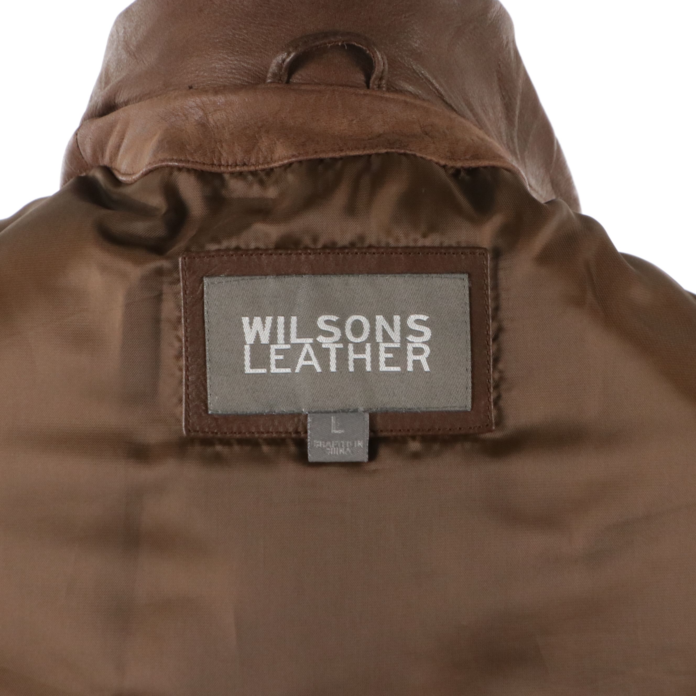 Wilsons Leather Mocha Brown Belted Leather Coat, Kenneth Cole Reaction Jacket