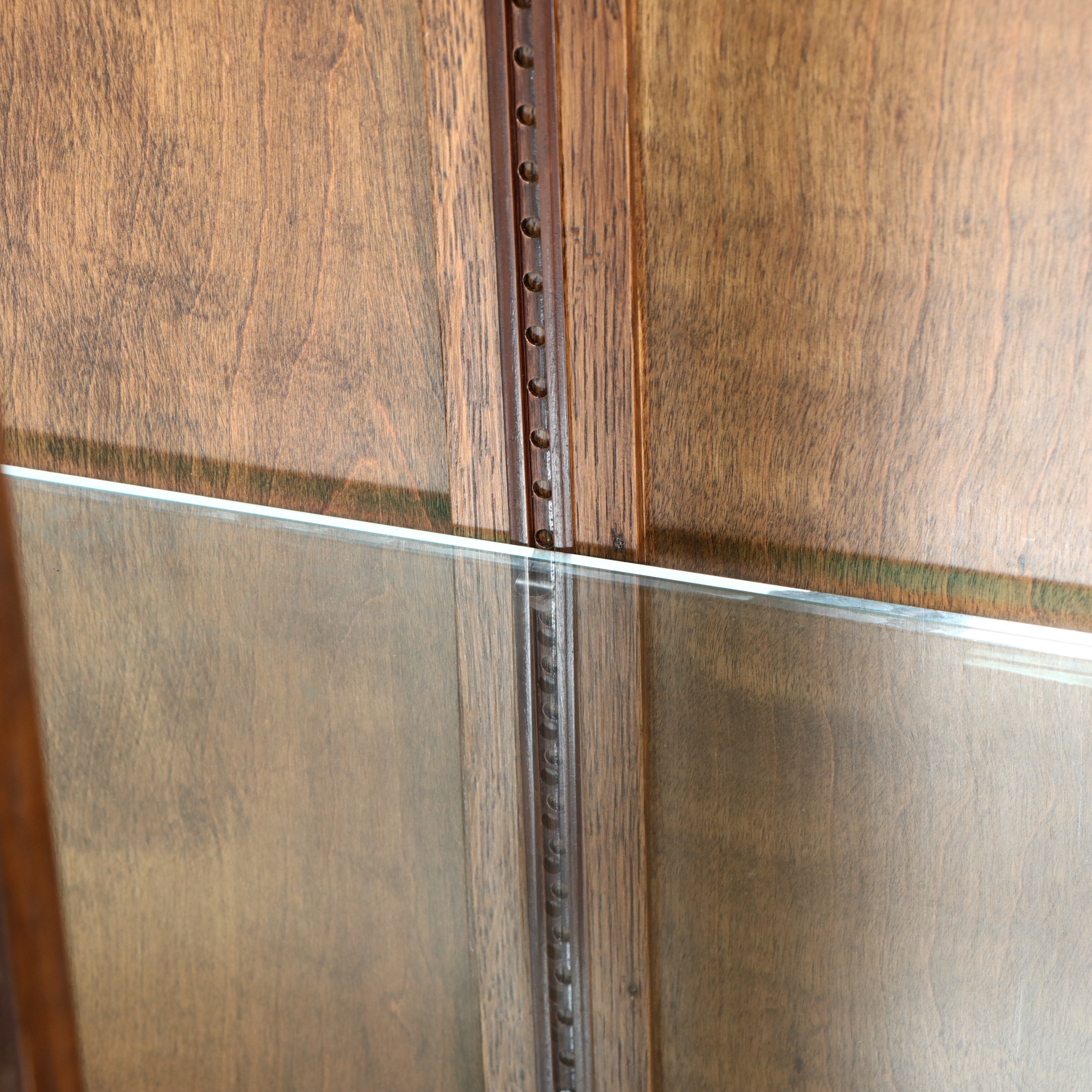 Federal Style Oak China Cabinet, Late 20th Century