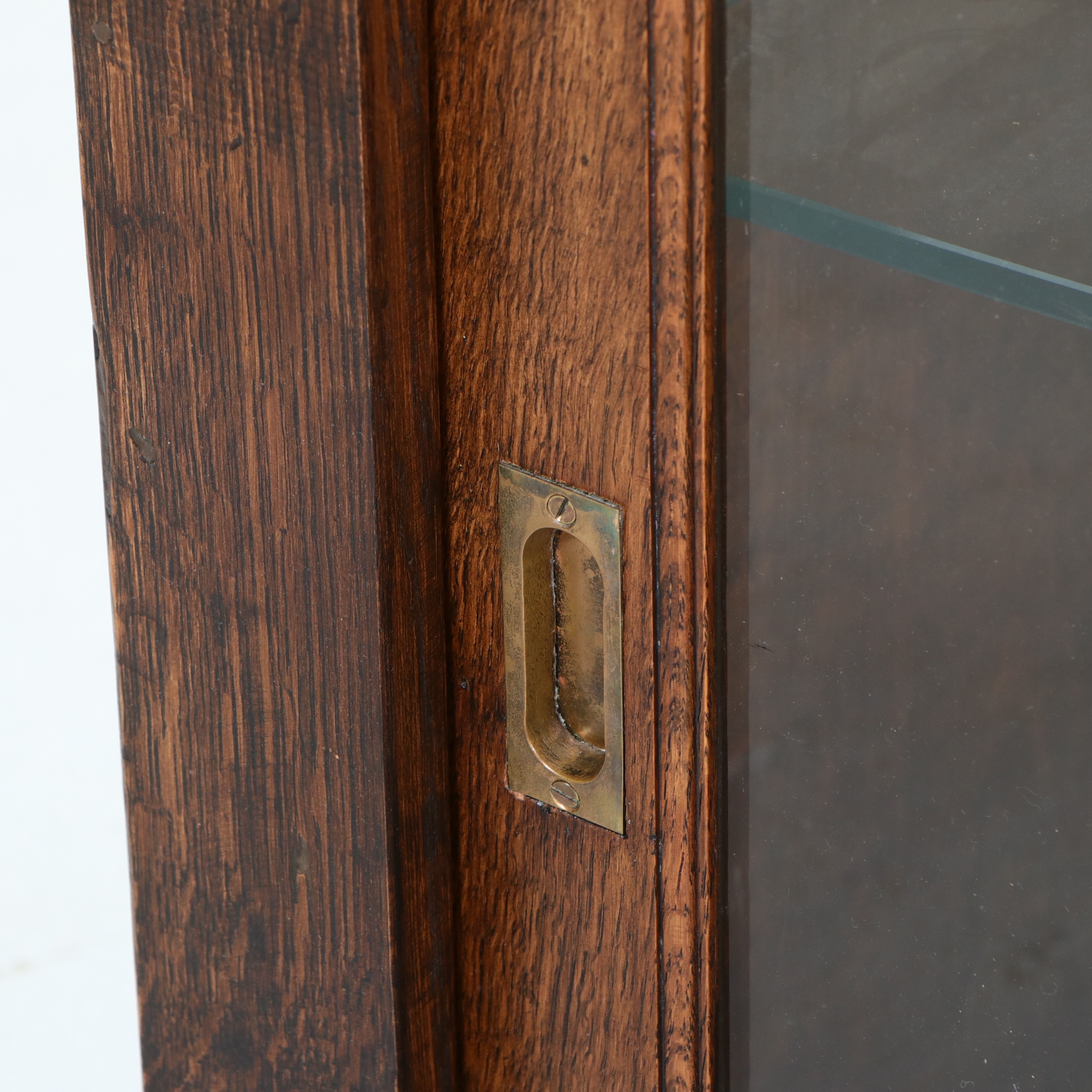 Federal Style Oak China Cabinet, Late 20th Century