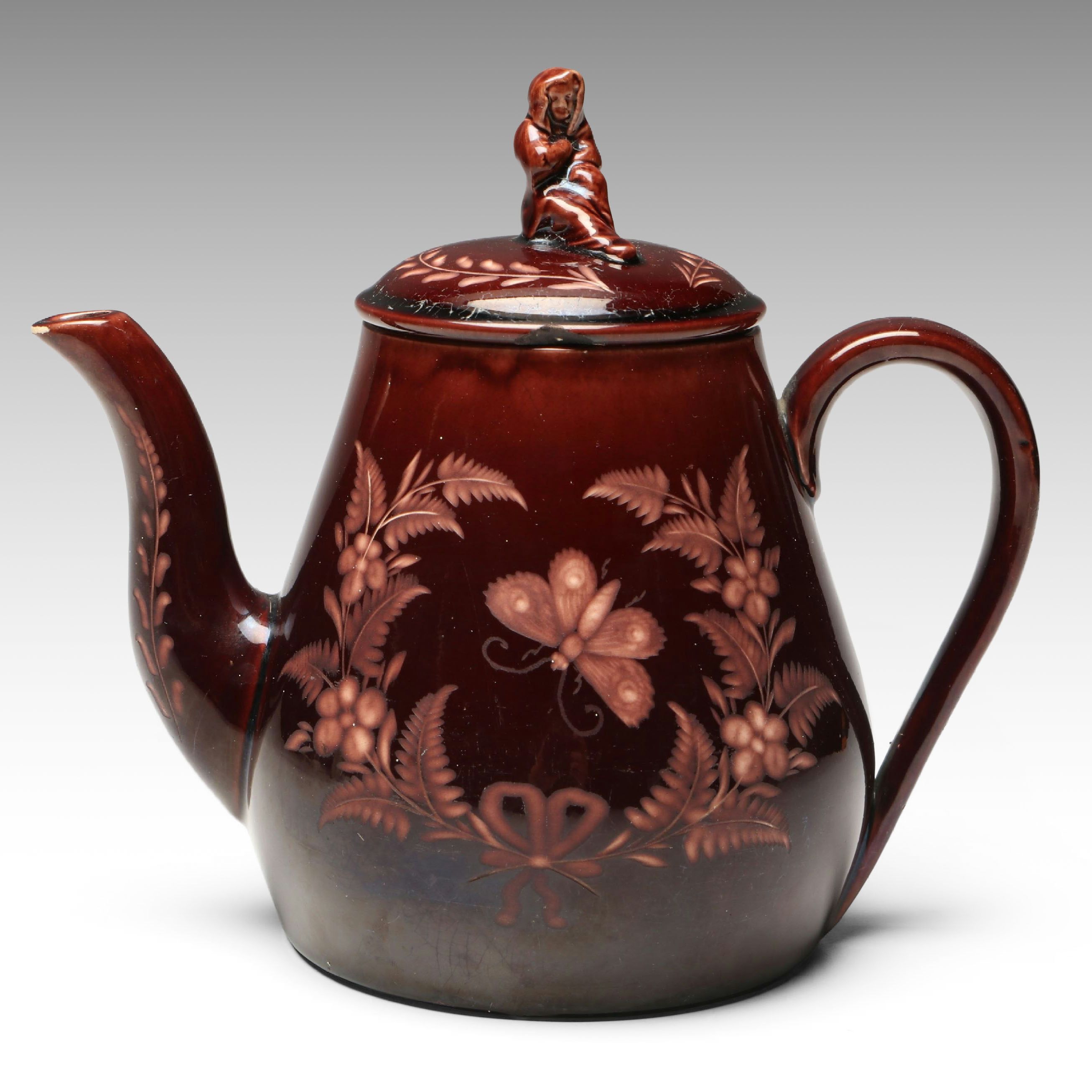 English Style Vigornian Ware Rockingham Teapot, Late 19th Century