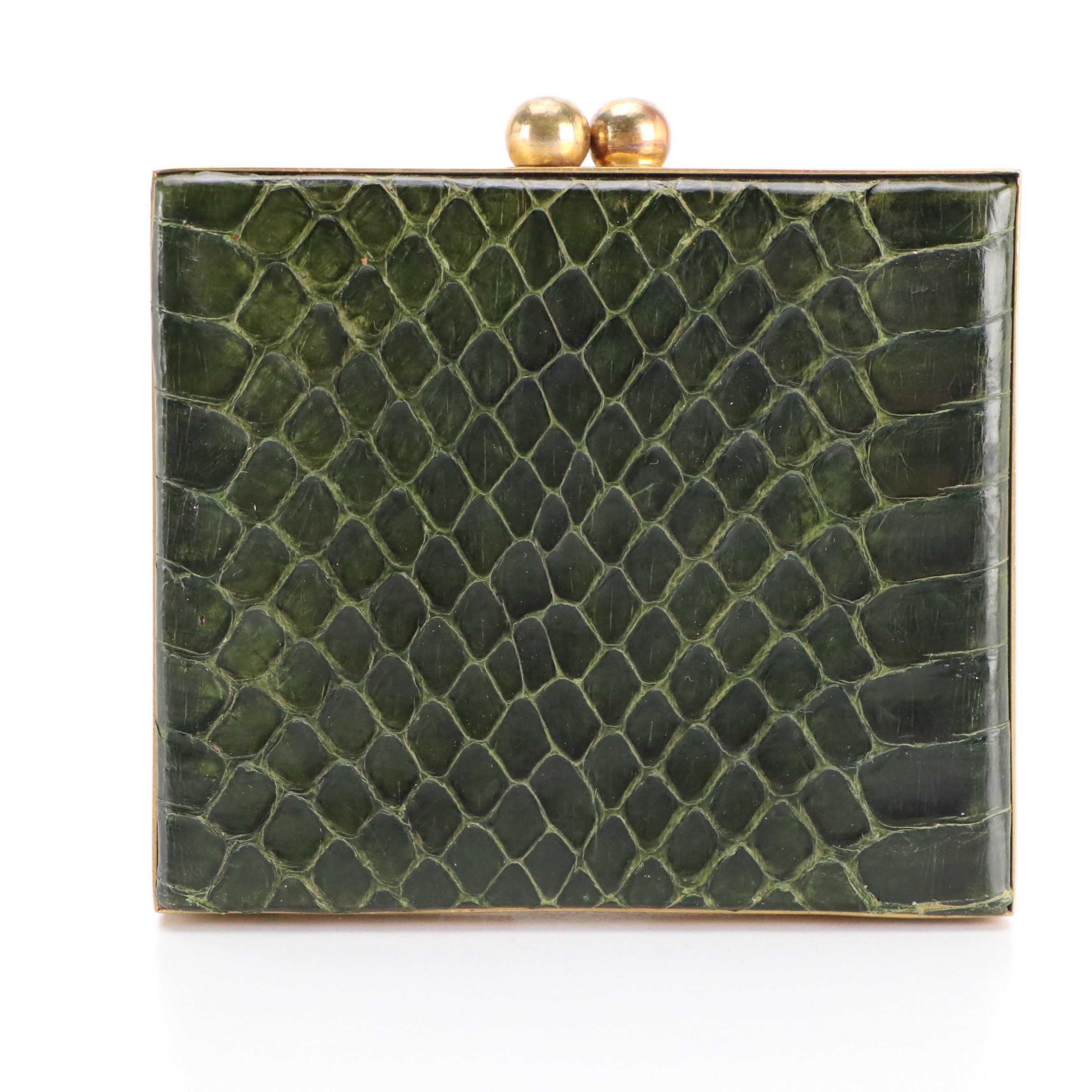 Dorette Vintage Snakeskin Cigarette Case, Other Frame Clutches and Pouches