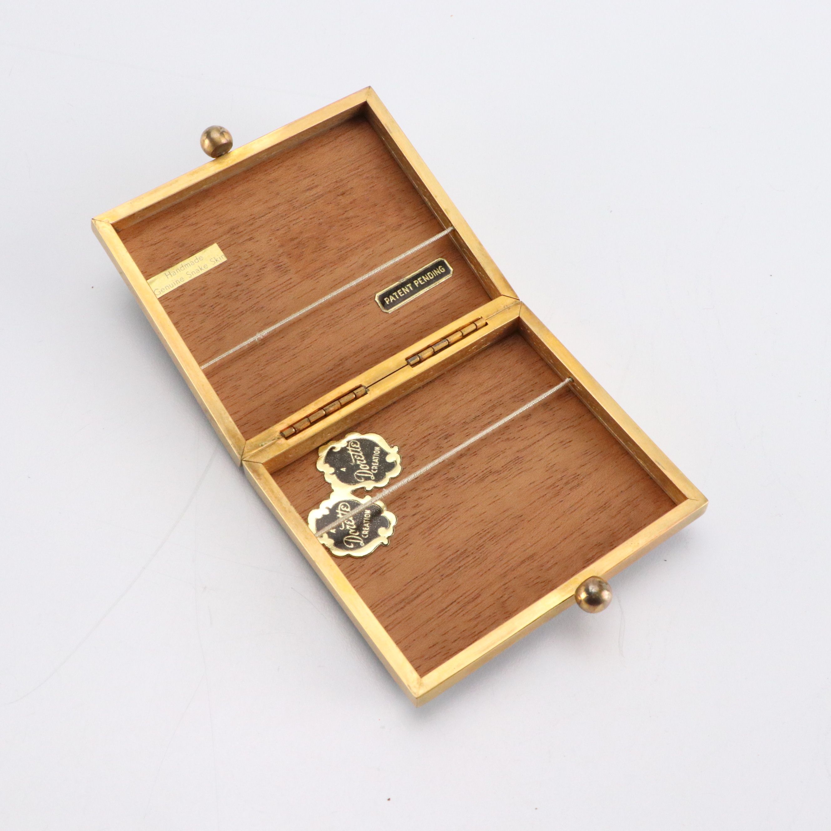 Dorette Vintage Snakeskin Cigarette Case, Other Frame Clutches and Pouches