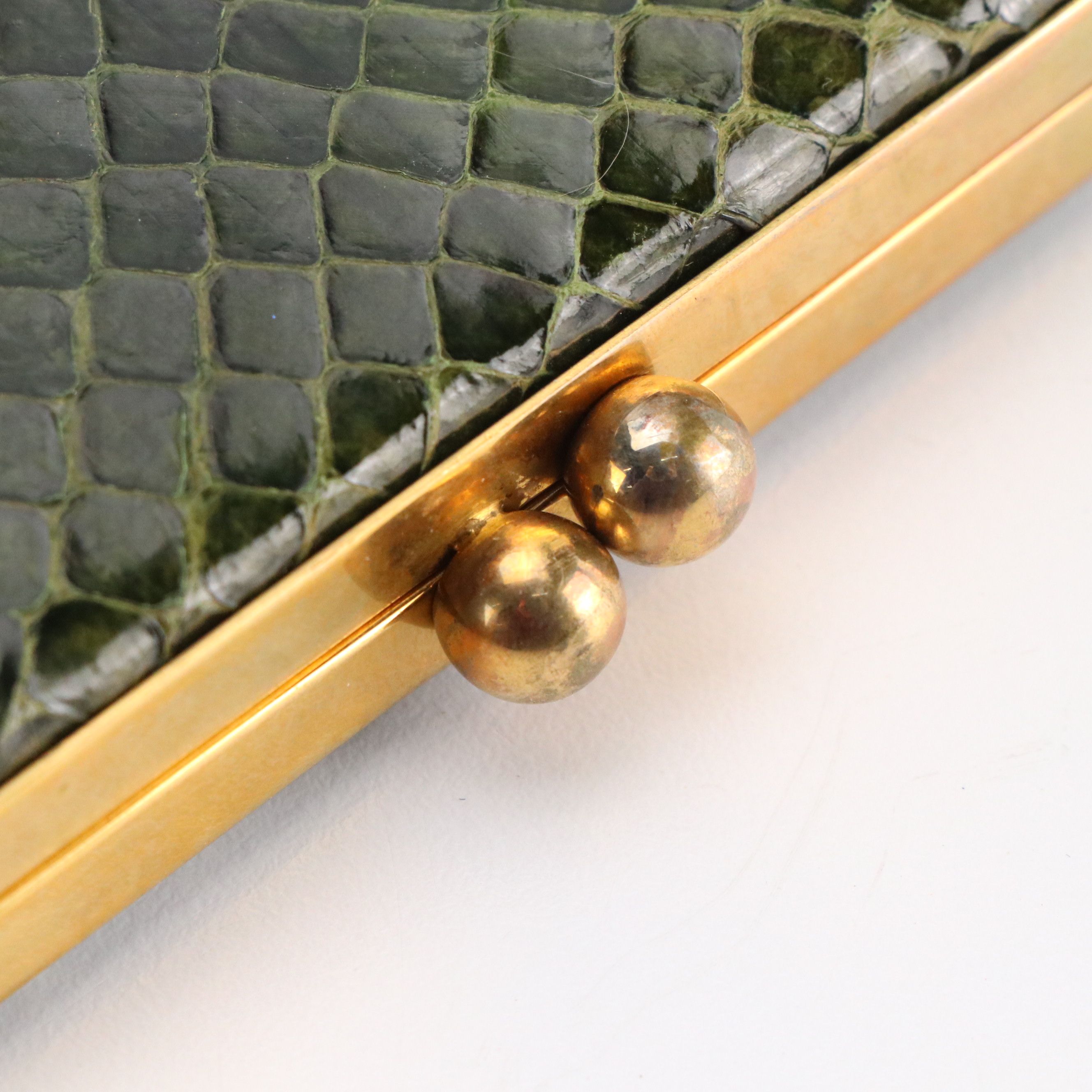 Dorette Vintage Snakeskin Cigarette Case, Other Frame Clutches and Pouches