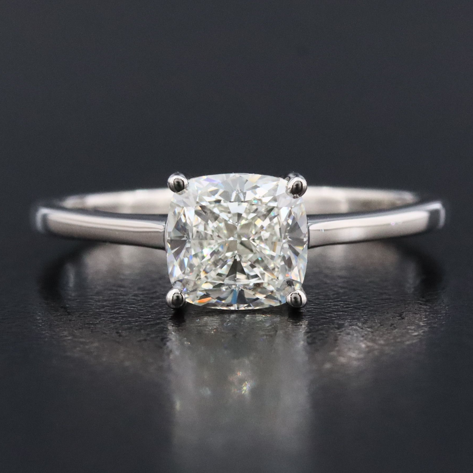 Platinum 1.50 CTW Diamond Solitaire Ring with GIA Report