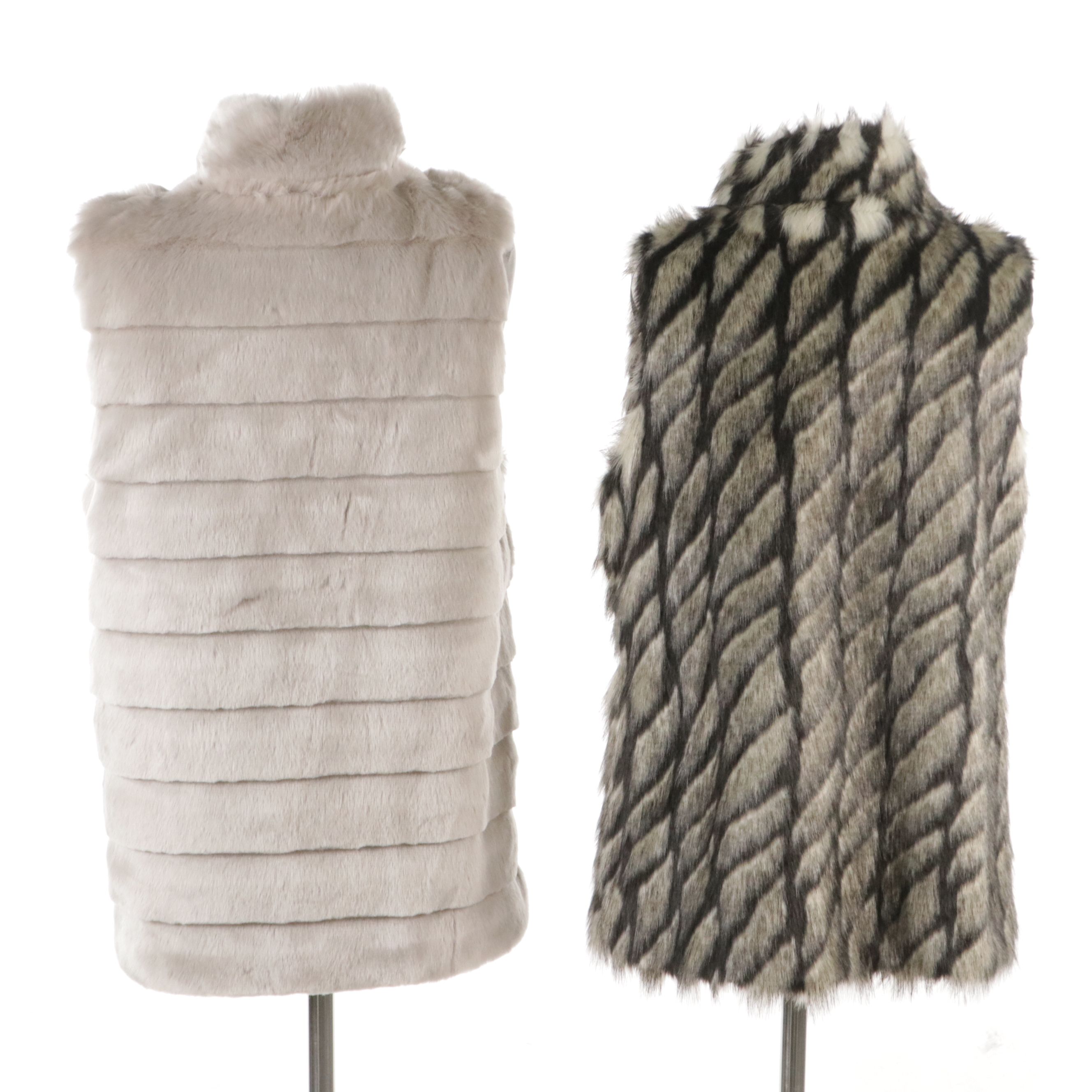 Talbots and Lisa International Faux Fur Vests