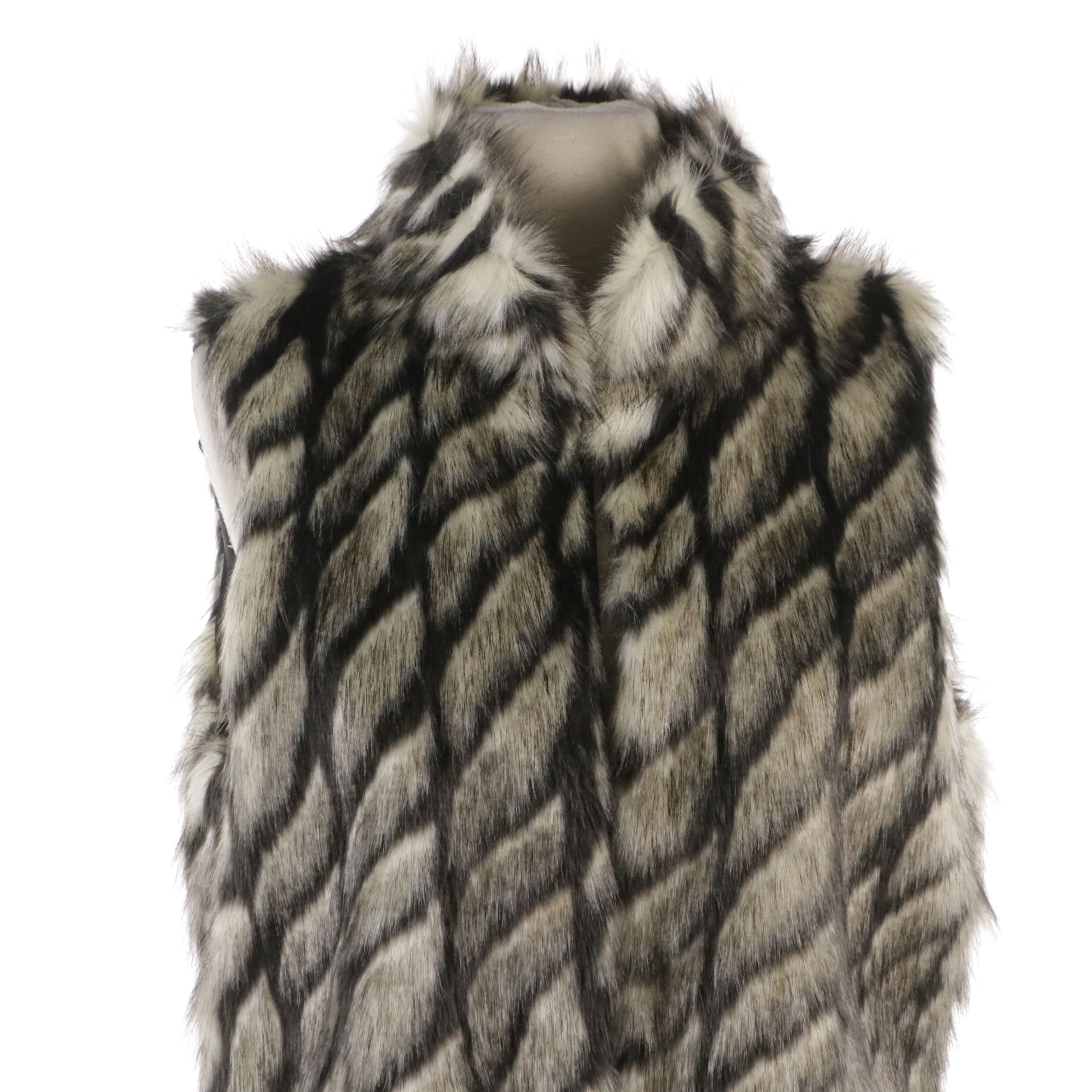Talbots and Lisa International Faux Fur Vests