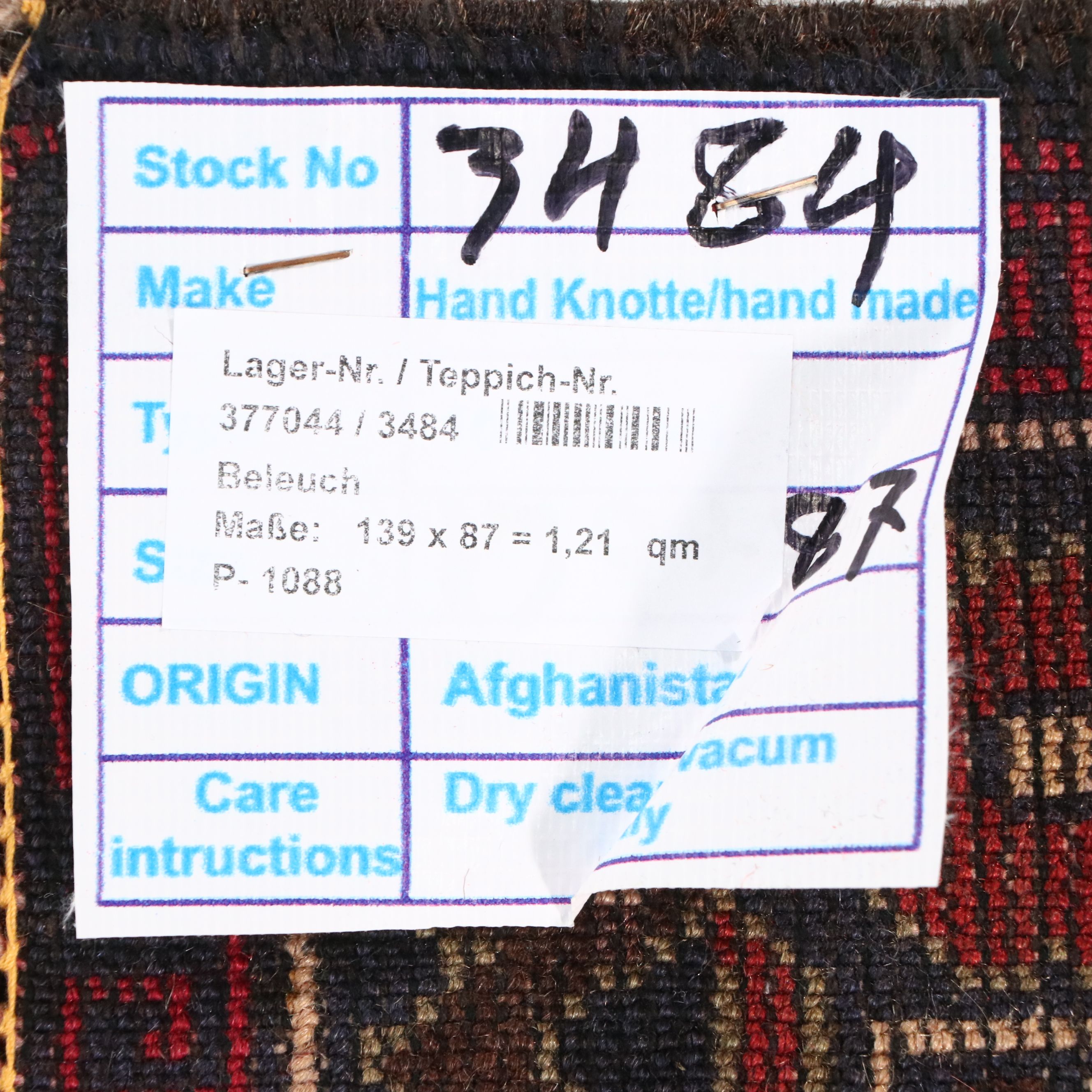 2'10 x 4'8 Hand-Knotted Afghan Baluch Accent Rug