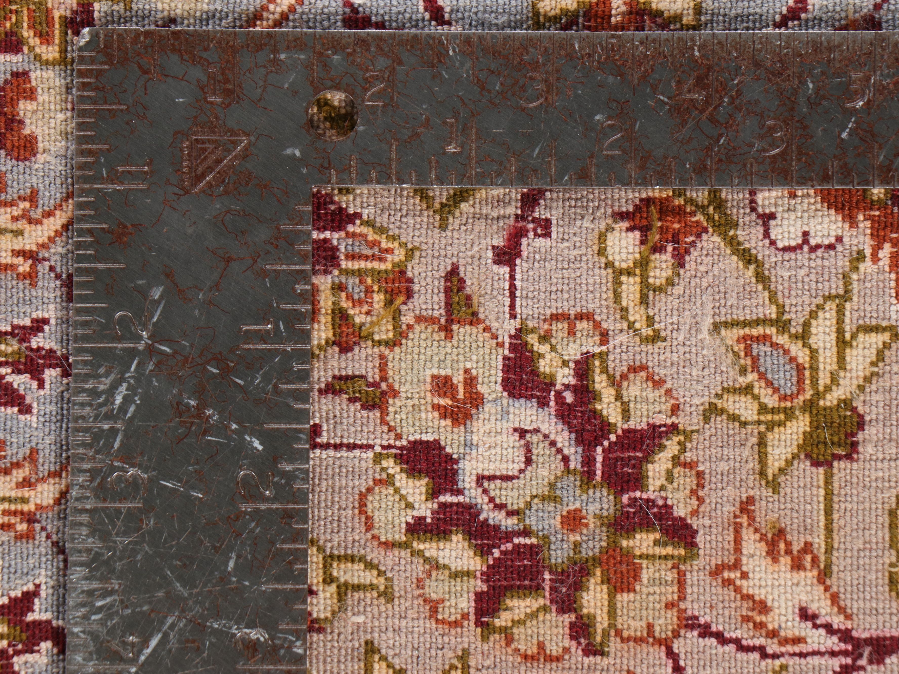 3'6 x 5'10 Hand-Knotted Indo-Persian Kerman Style Area Rug with Silk Highlights