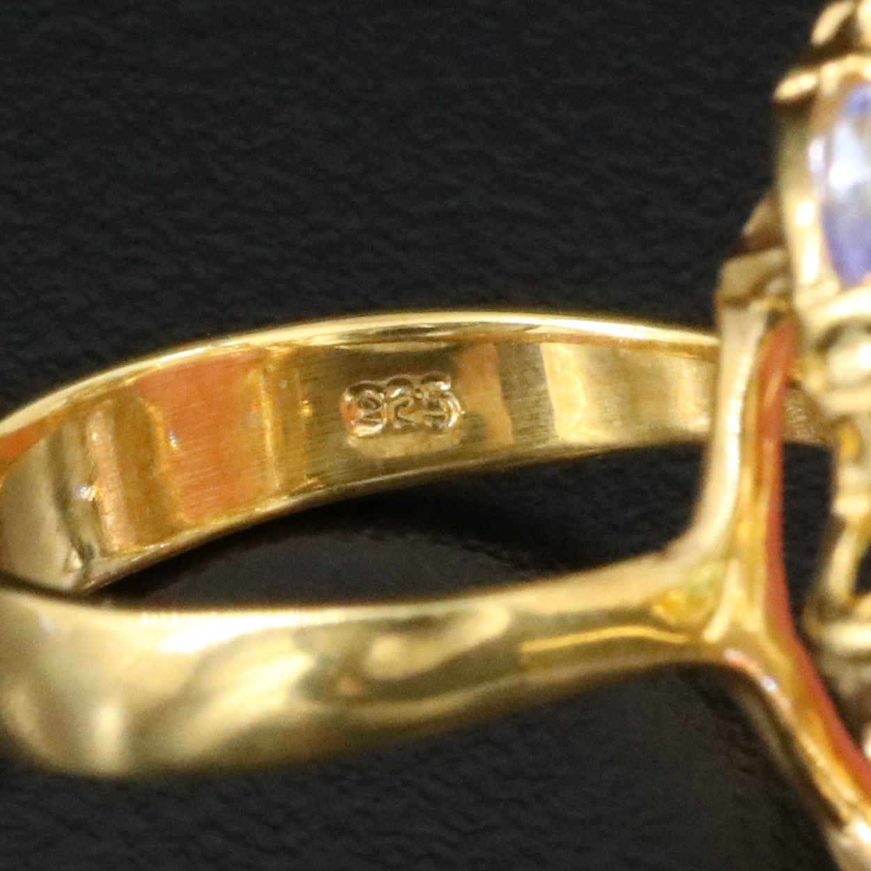 Sterling Filled Corundum, Peridot and Tanzanite Ring