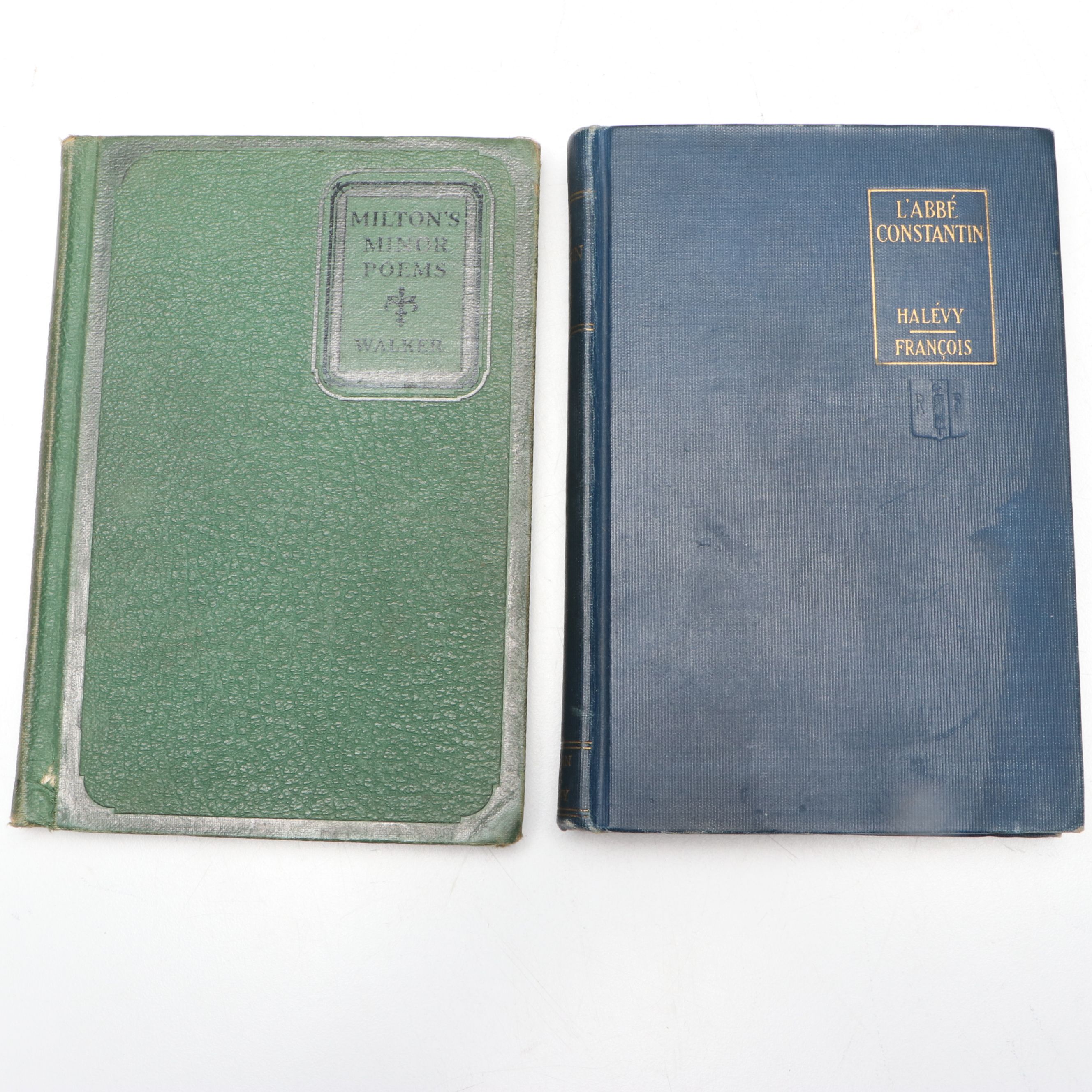 Judd Co Art Nouveau Brass Book Rack with Antique Books and Mineral Specimens