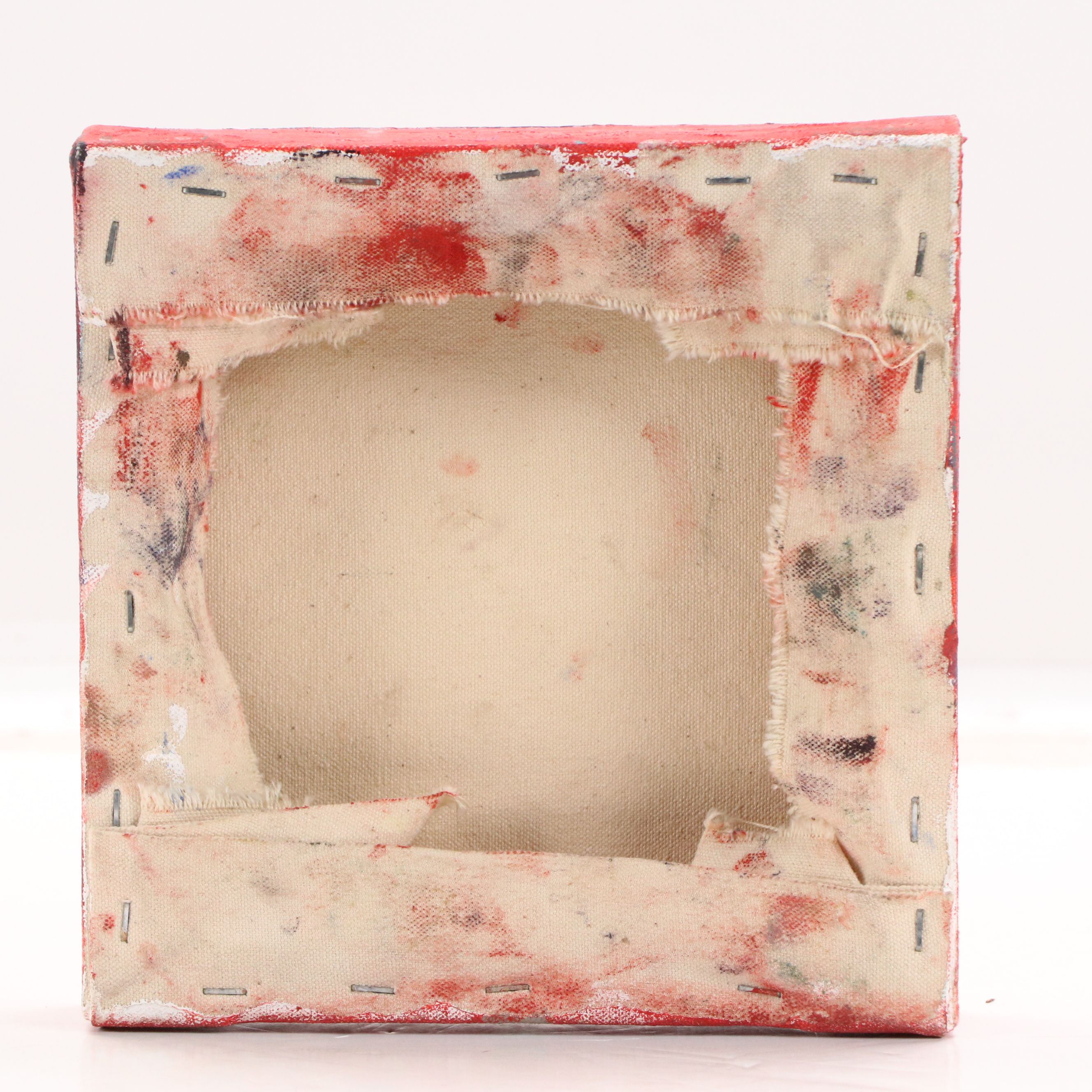 Red Abstract Expressionist Oil Painting, Late 20th Century