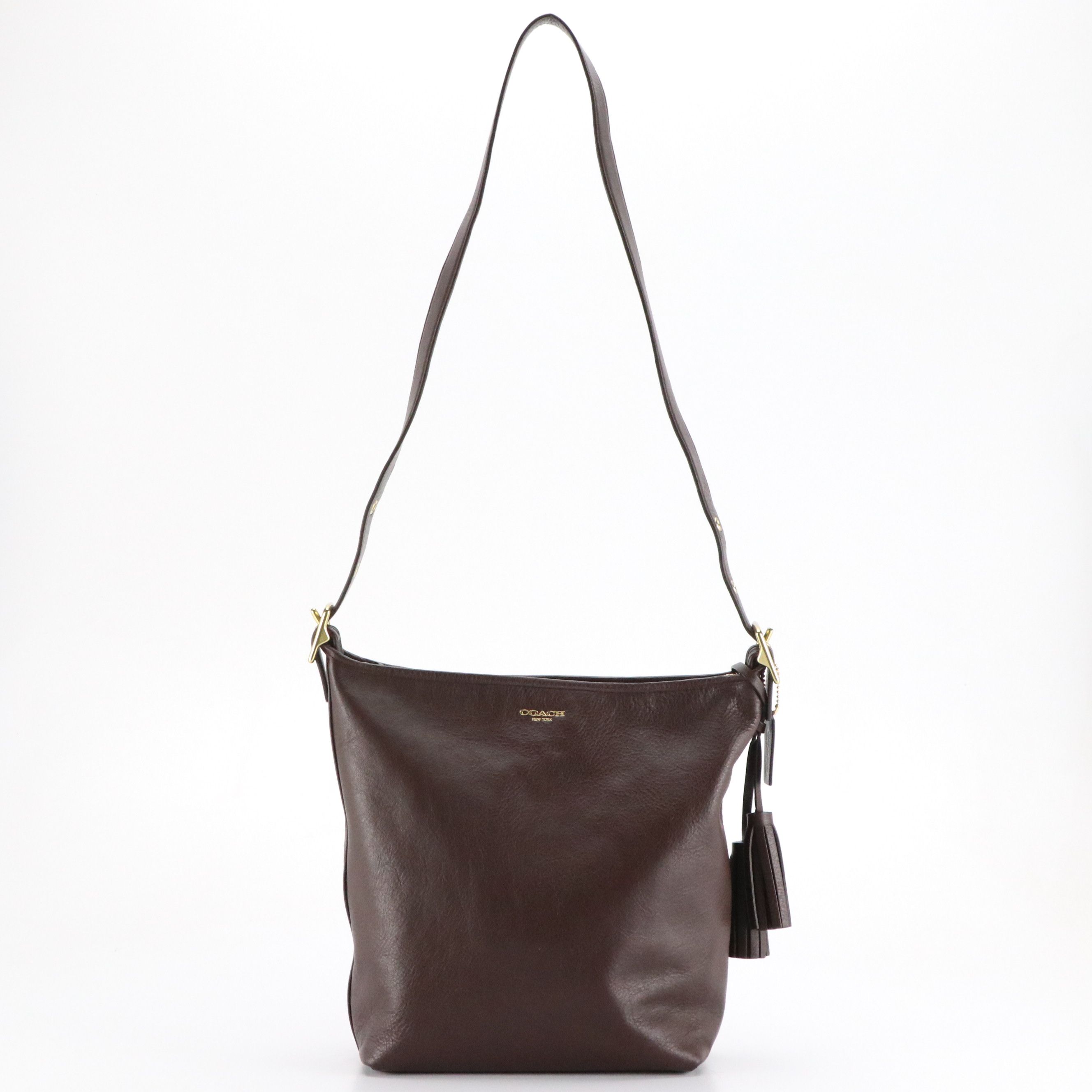 Coach Legacy Tassel Shoulder Duffel 19889 in Brown Leather