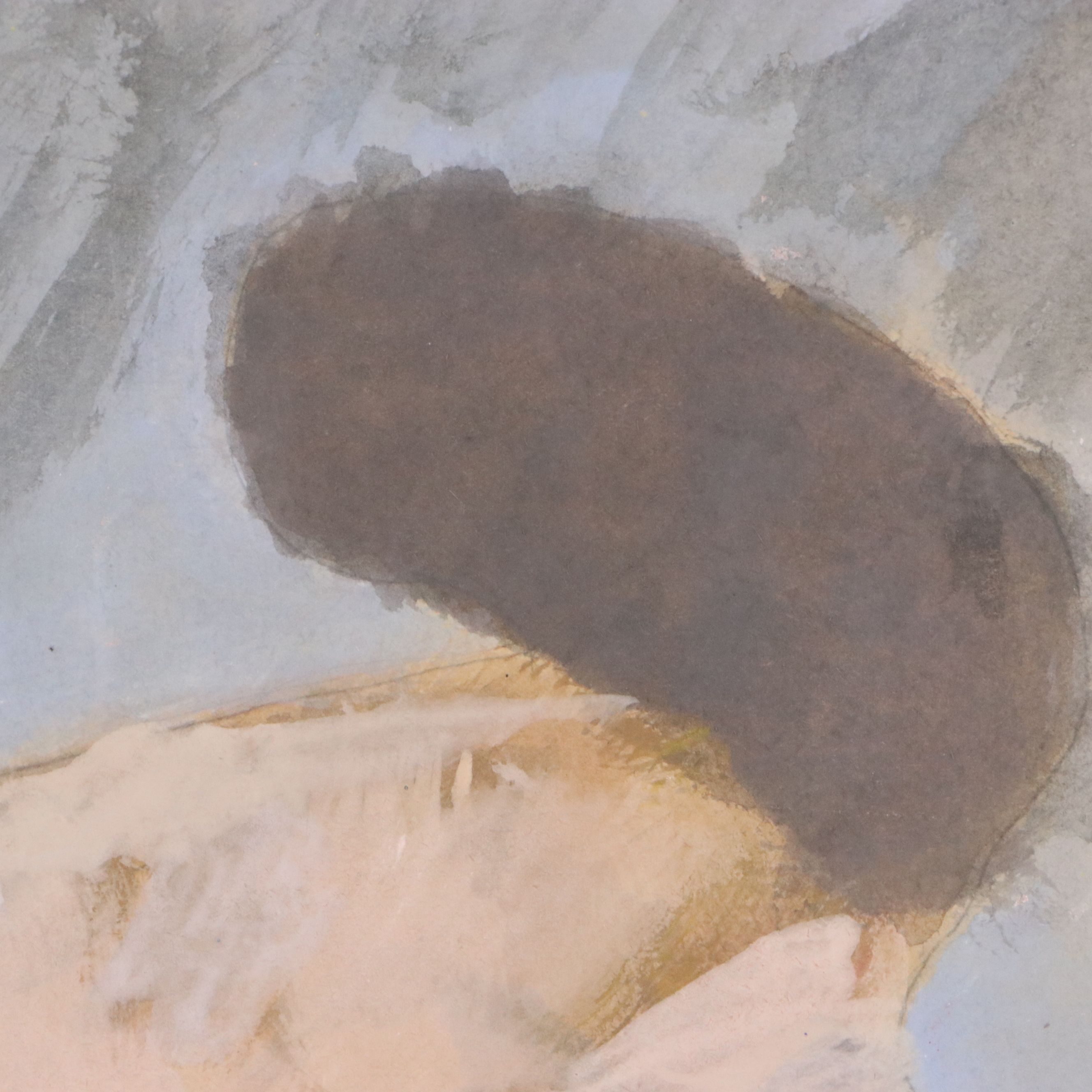 Student Tempera Painting "My Cat Muffet" from SCPA, 1980s