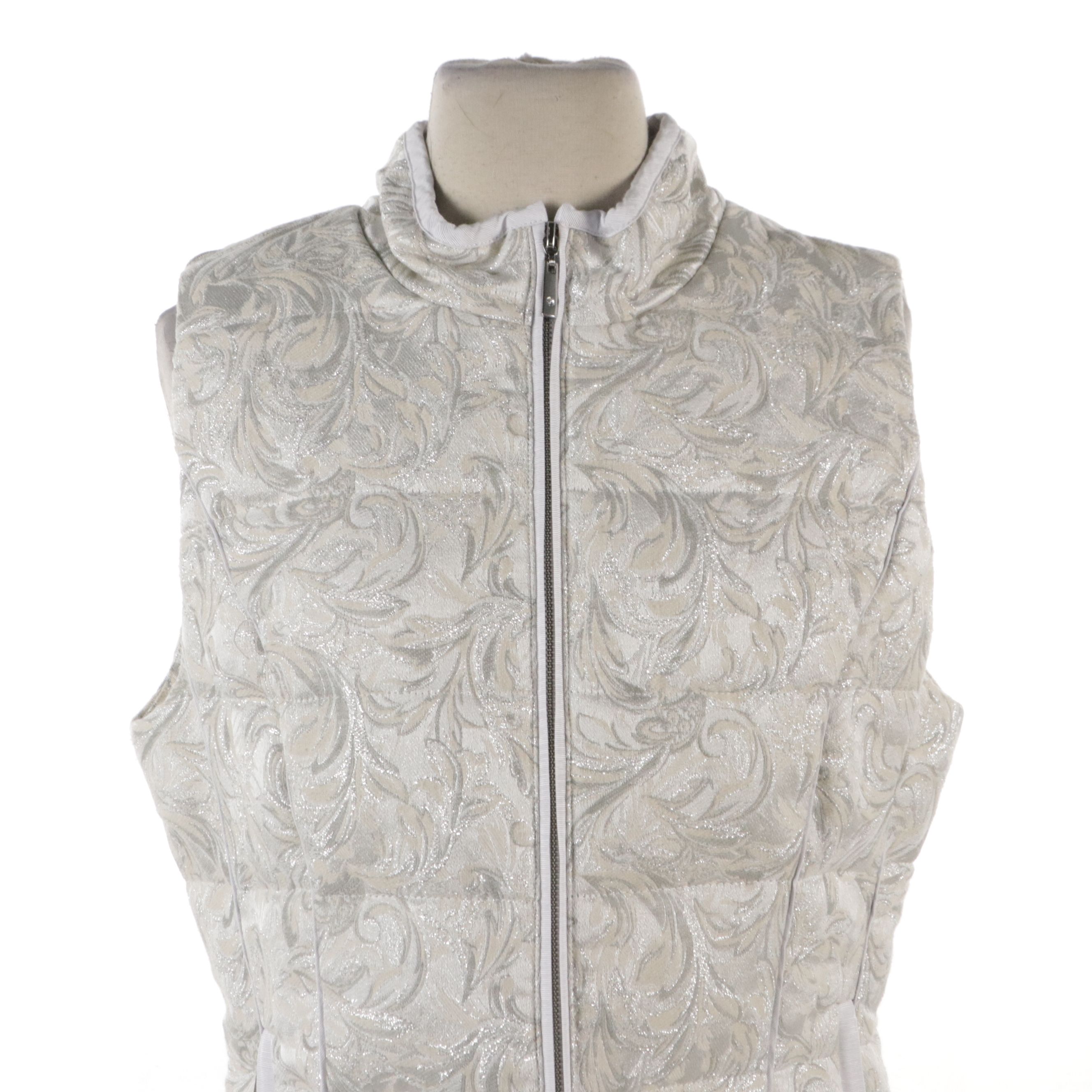 White House Black Market Zip Vest and Vest with Removable Faux Fur Collar