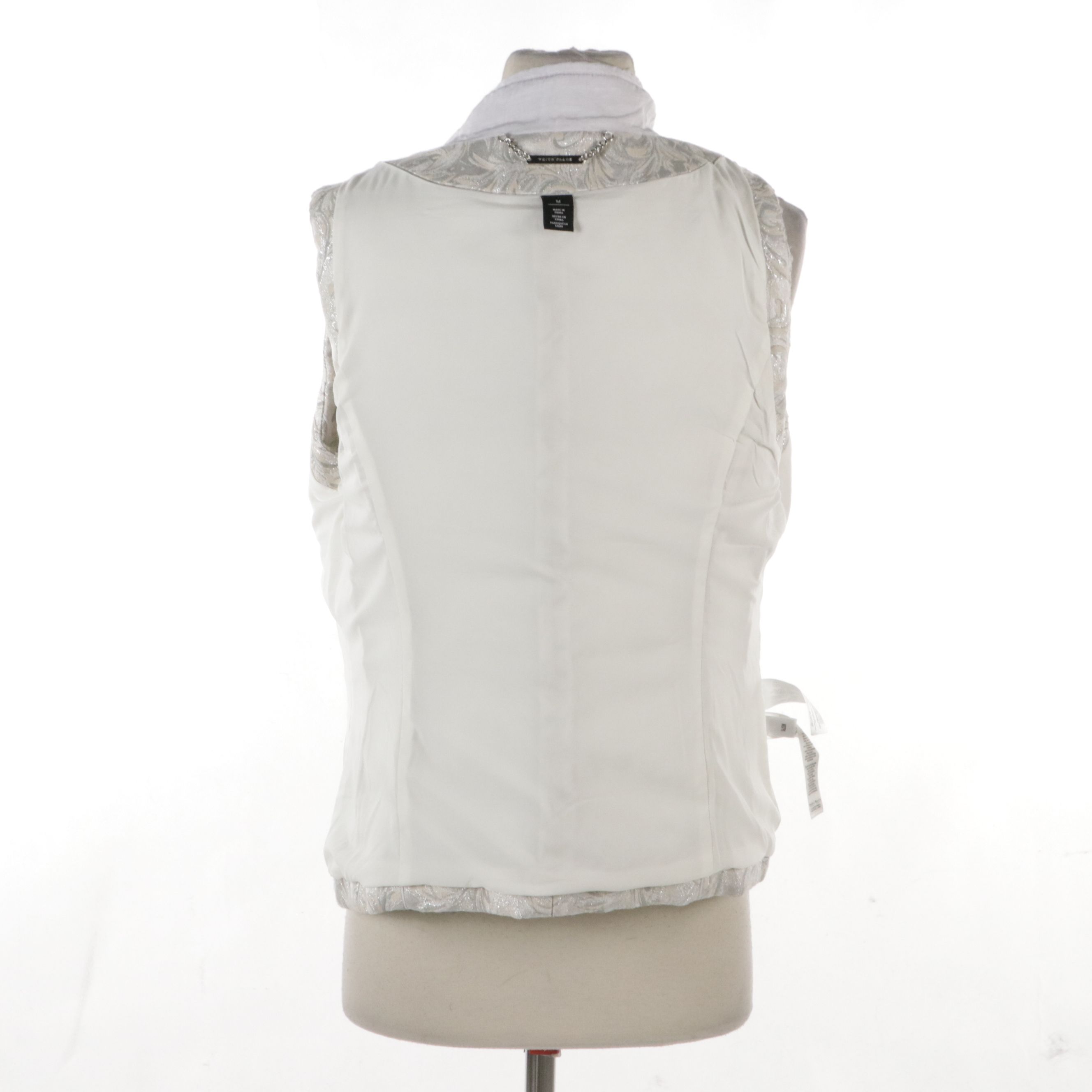 White House Black Market Zip Vest and Vest with Removable Faux Fur Collar