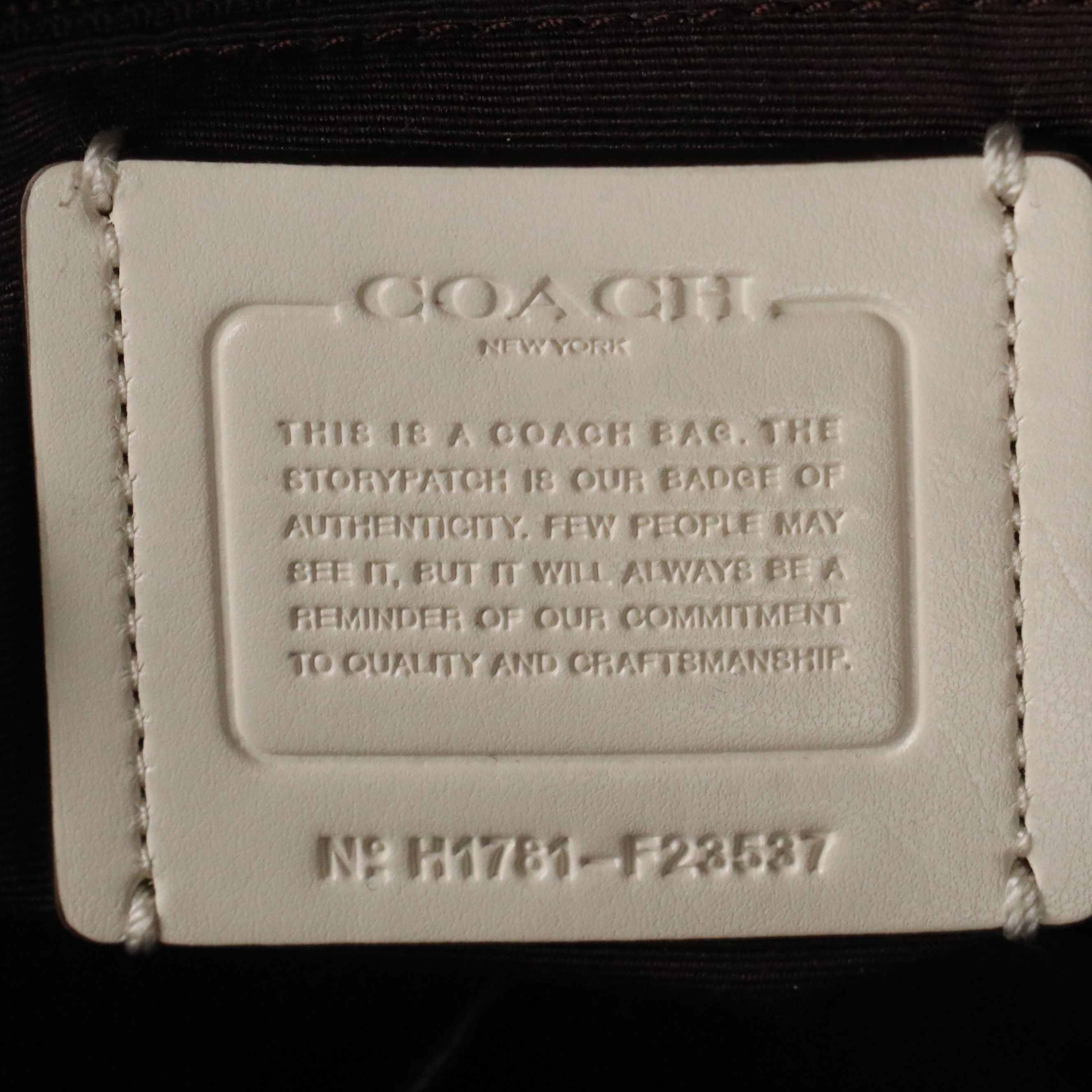 Coach Small Lexy Satchel F23537 in Chalk Pebbled Leather