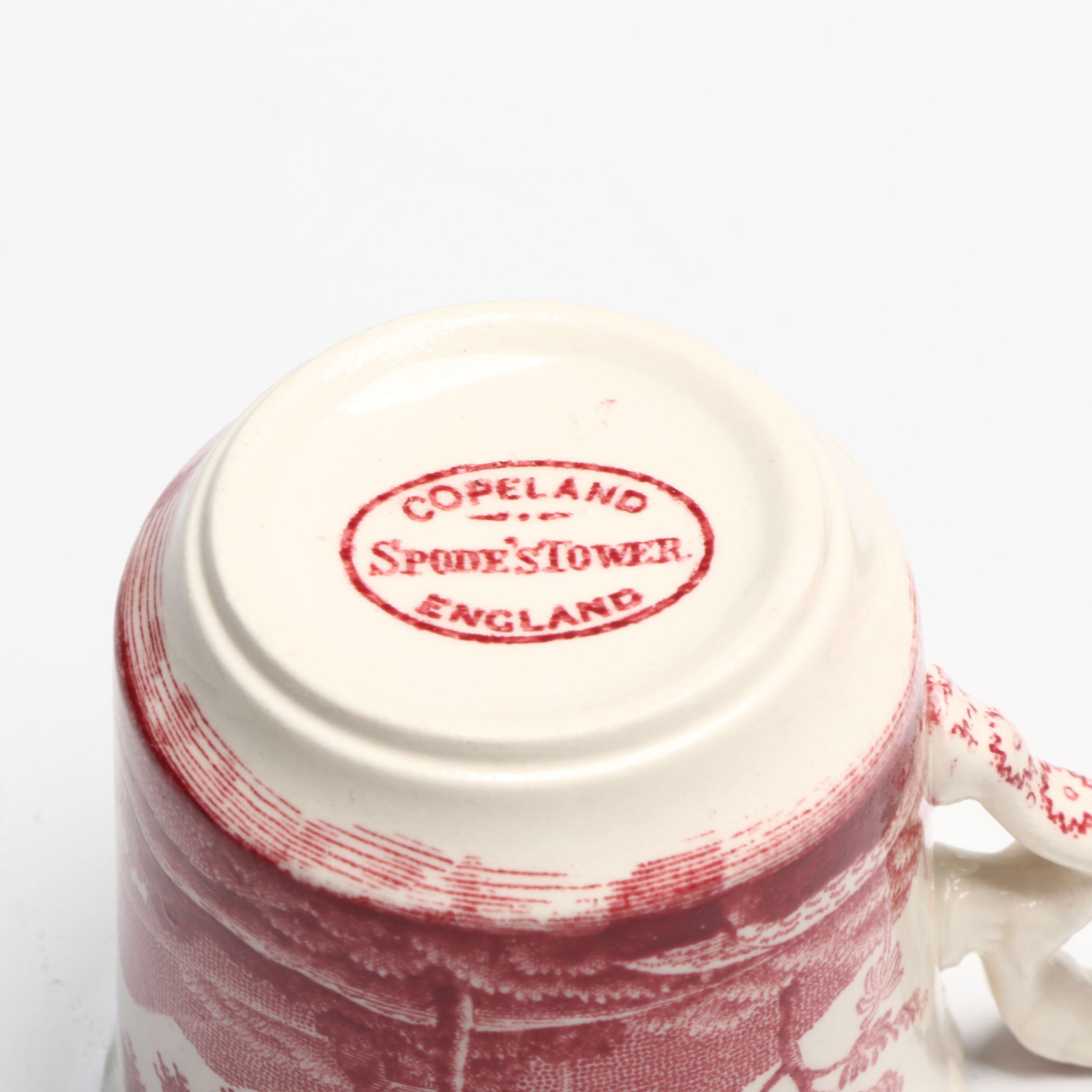 Copeland Spode "Tower" Pink Transferware Plates, Coffee Pot and More Serveware