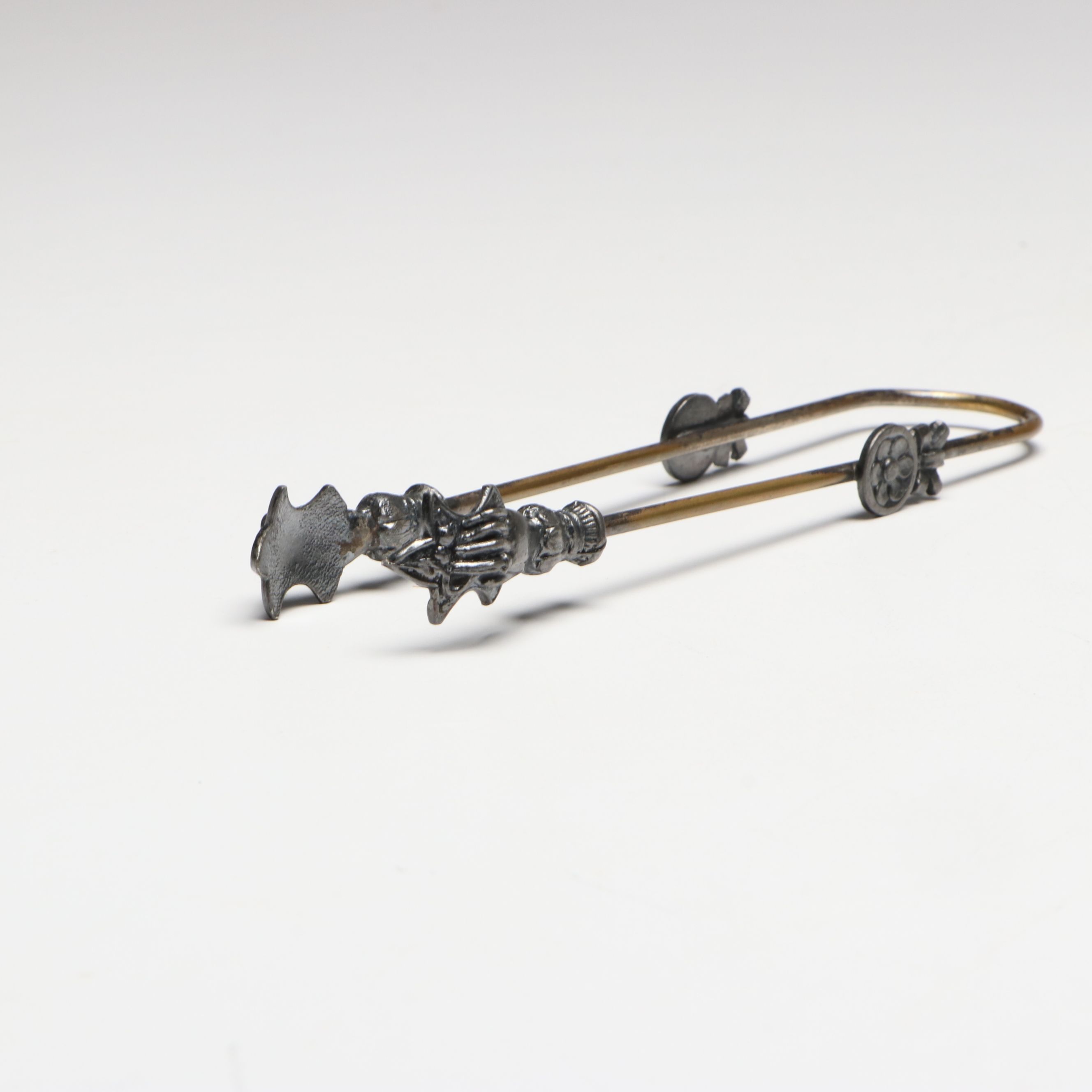 Vintage Victorian Style Etched Glass Double Pickle Castor