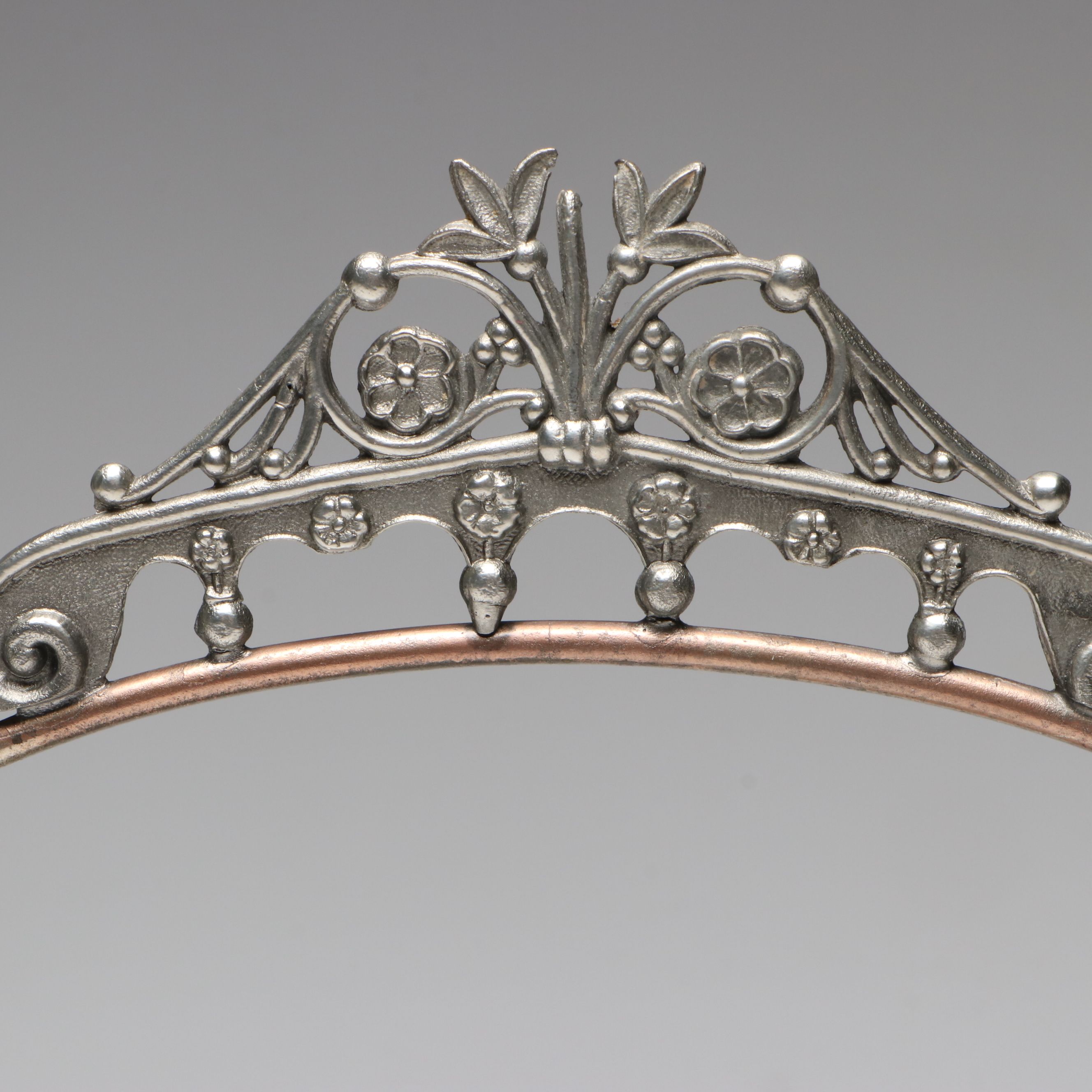 Vintage Victorian Style Etched Glass Double Pickle Castor